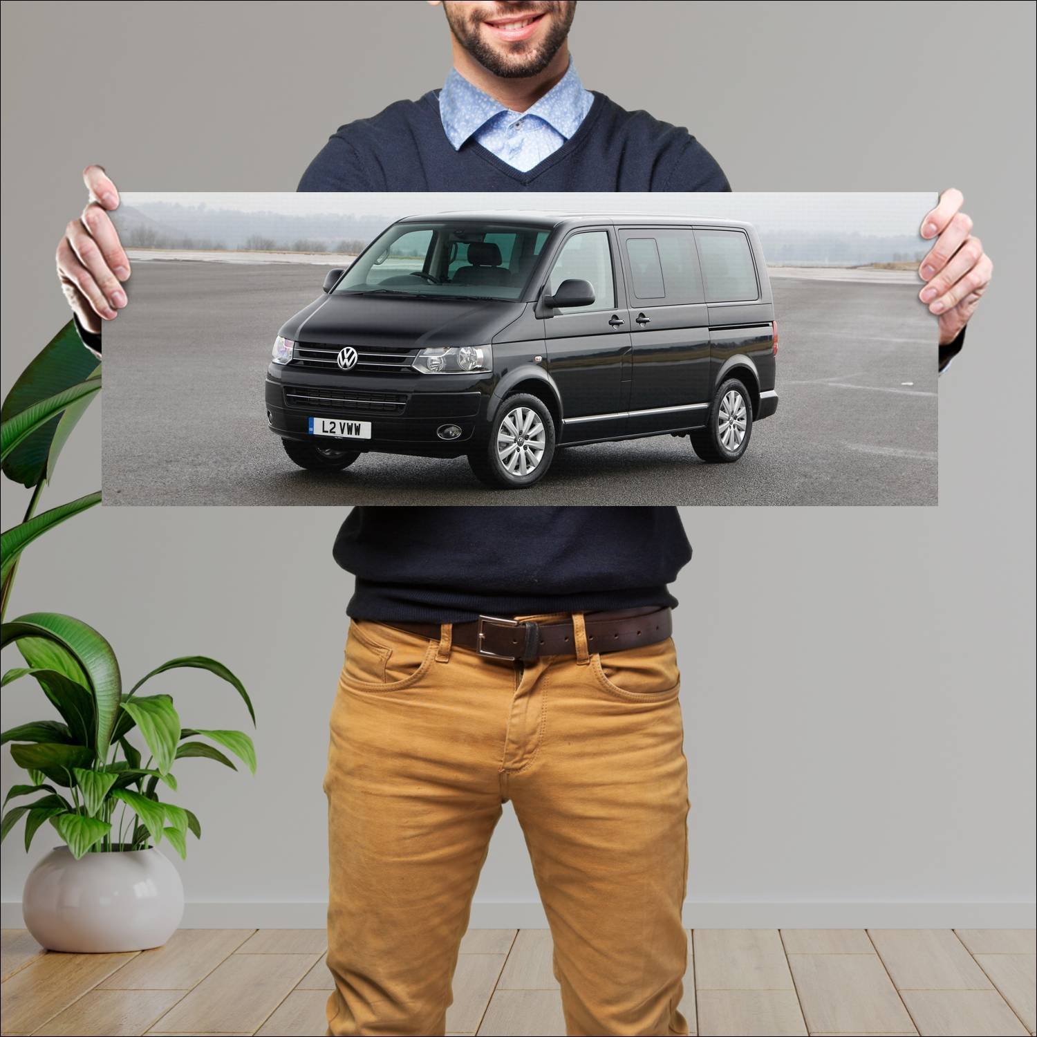 Cuadro grande 30x80cm 2009 volkswagen caravelle uk 427 Volkswagen