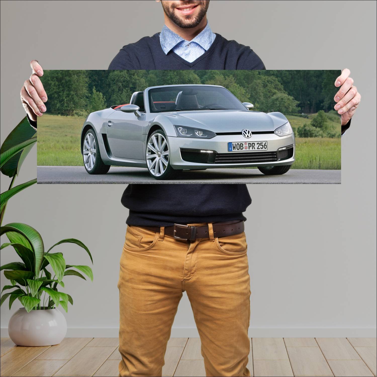 Cuadro grande 30x80cm 2009 volkswagen concept blue 430 Volkswagen