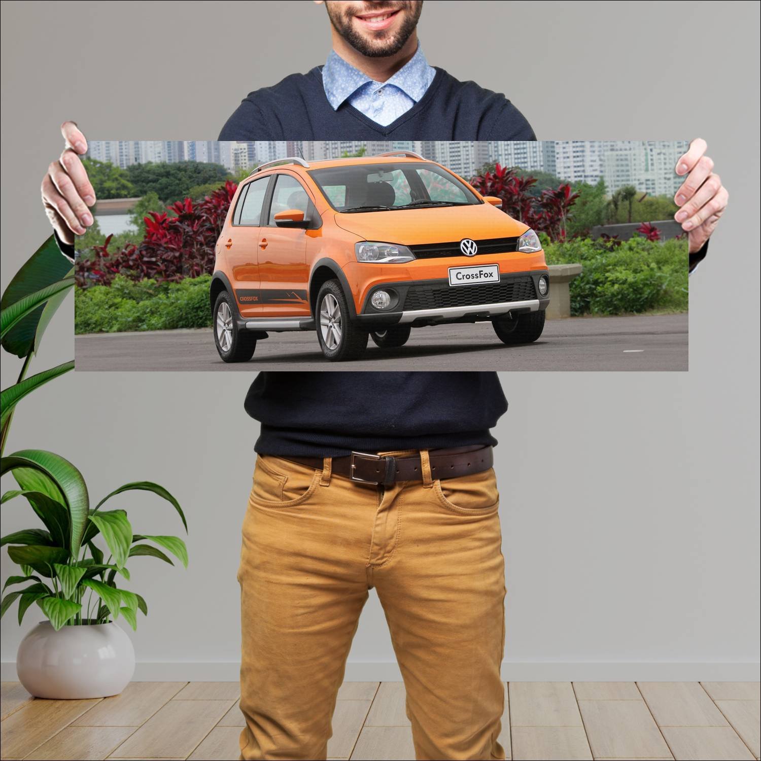 Cuadro grande 30x80cm 2009 volkswagen crossfox 452 432 Volkswagen