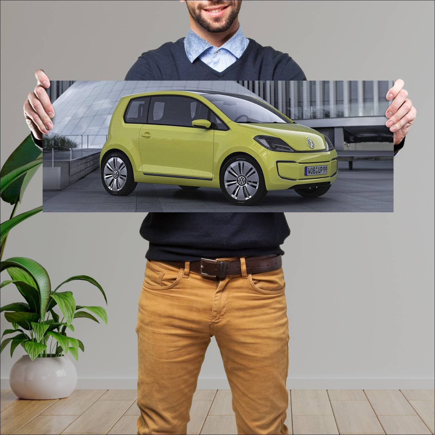 Cuadro grande 30x80cm 2009 volkswagen e up concept 433 Volkswagen