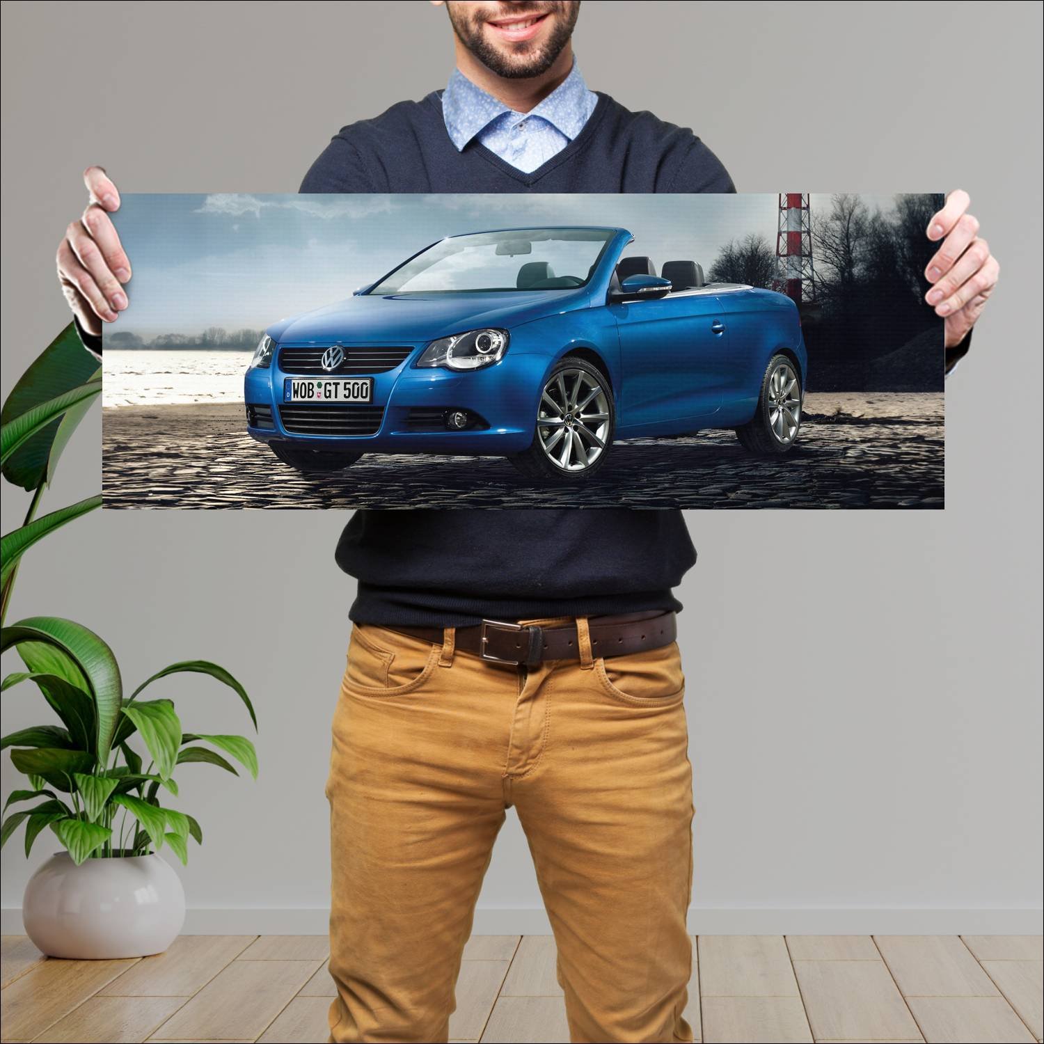Cuadro grande 30x80cm 2009 volkswagen eos gt sport 434 Volkswagen
