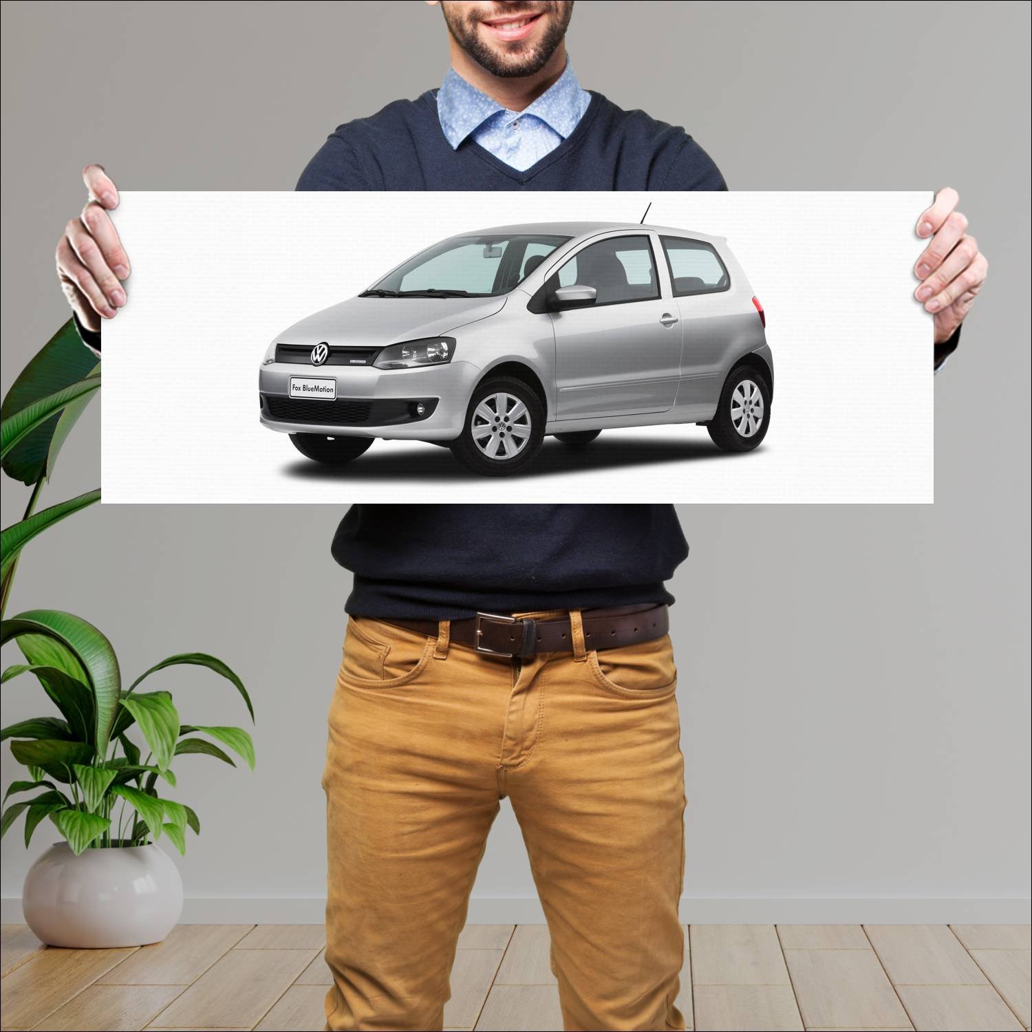 Cuadro grande 30x80cm 2009 volkswagen fox 3 door 4 435 Volkswagen