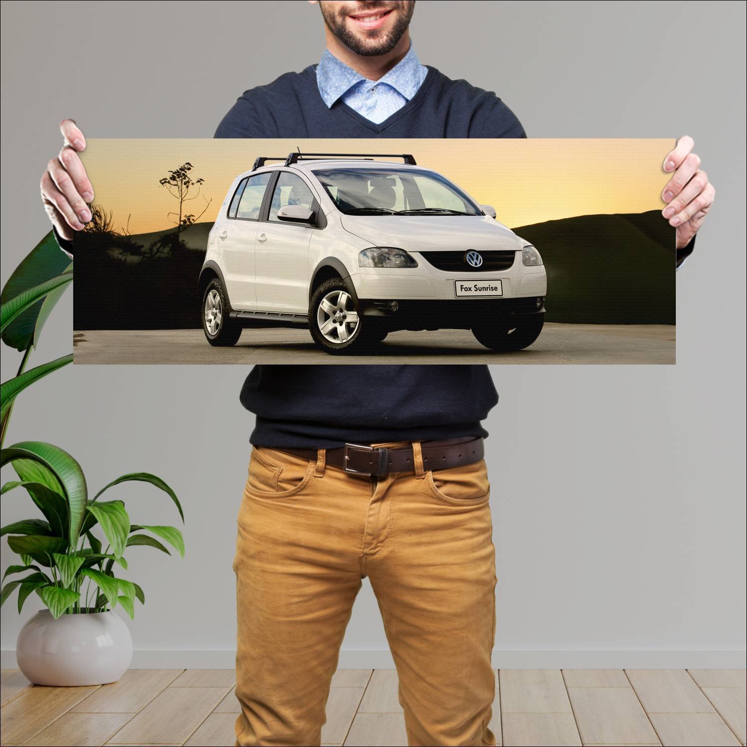 Cuadro grande 30x80cm 2009 volkswagen fox sunrise 439 Volkswagen