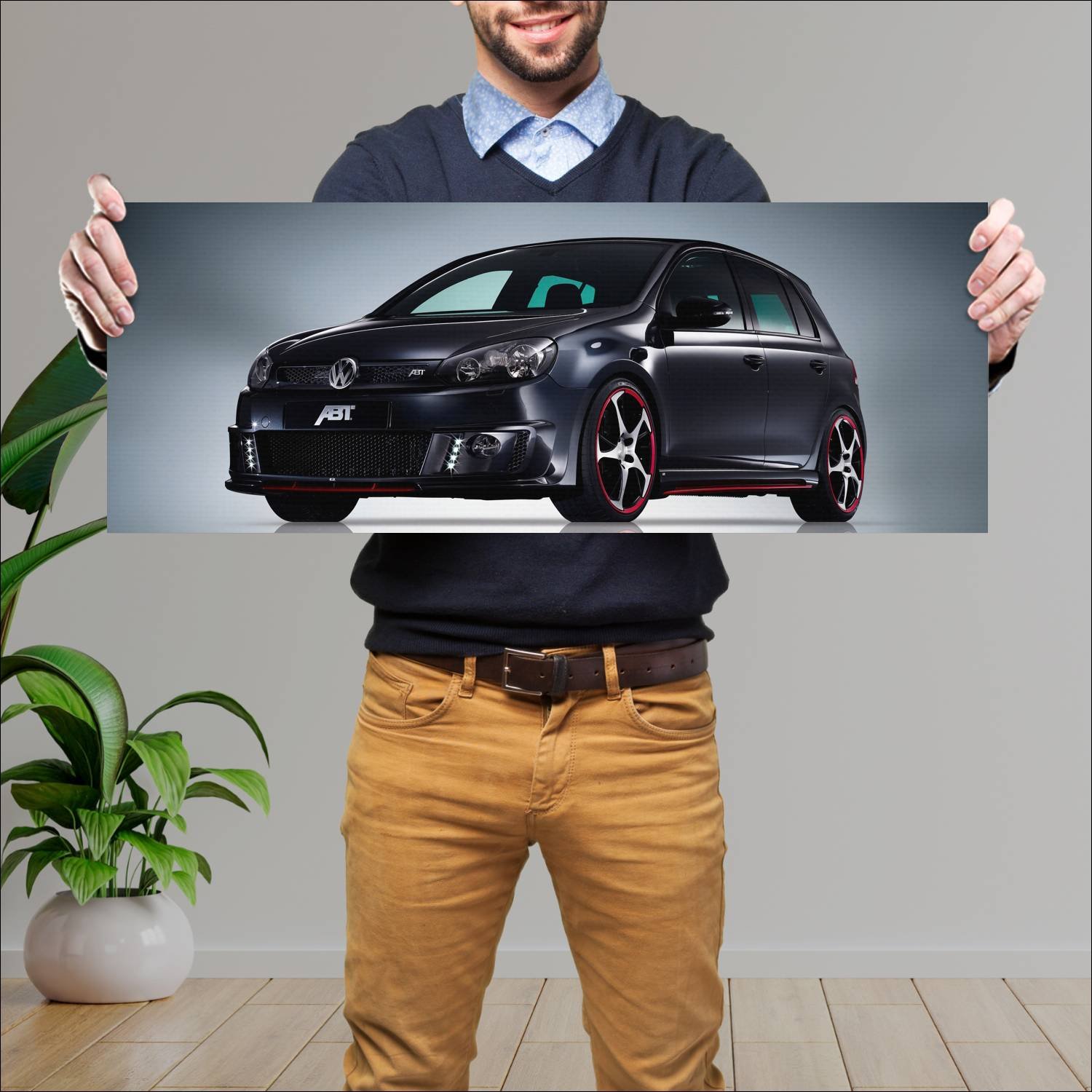 Cuadro grande 30x80cm 2009 volkswagen golf gti by 460 Volkswagen