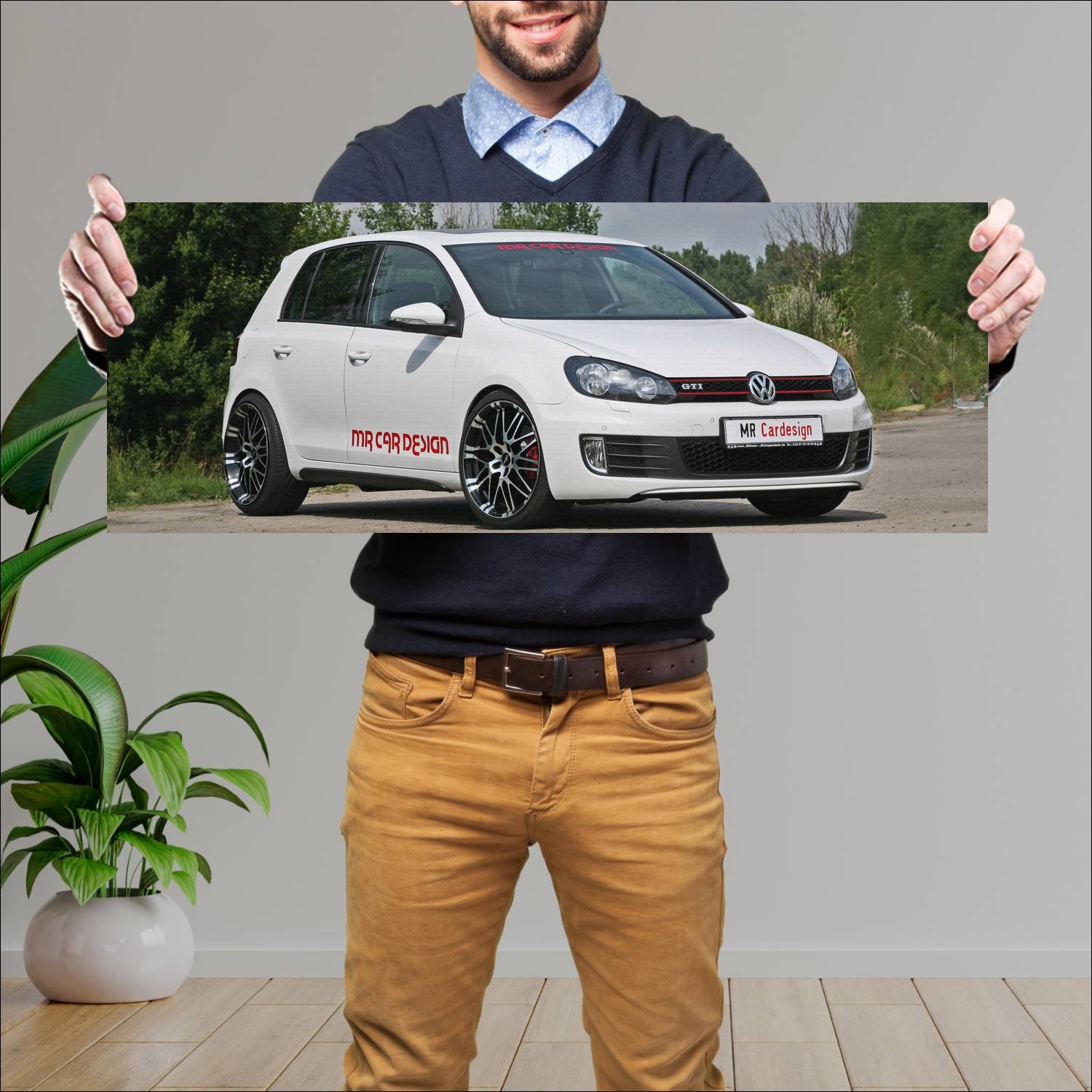 Cuadro grande 30x80cm 2009 volkswagen golf gti by 462 Volkswagen