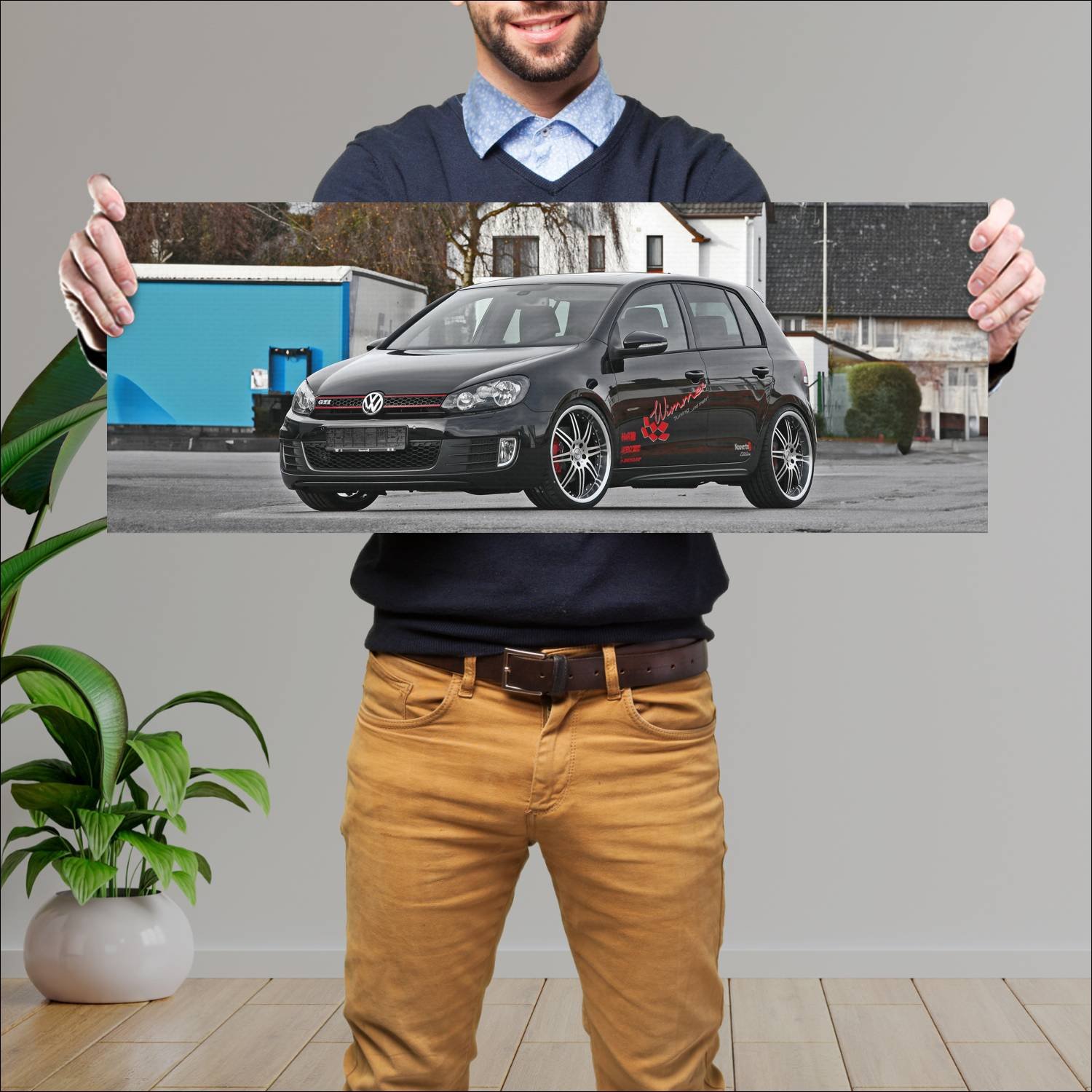 Cuadro grande 30x80cm 2009 volkswagen golf gti by 464 Volkswagen