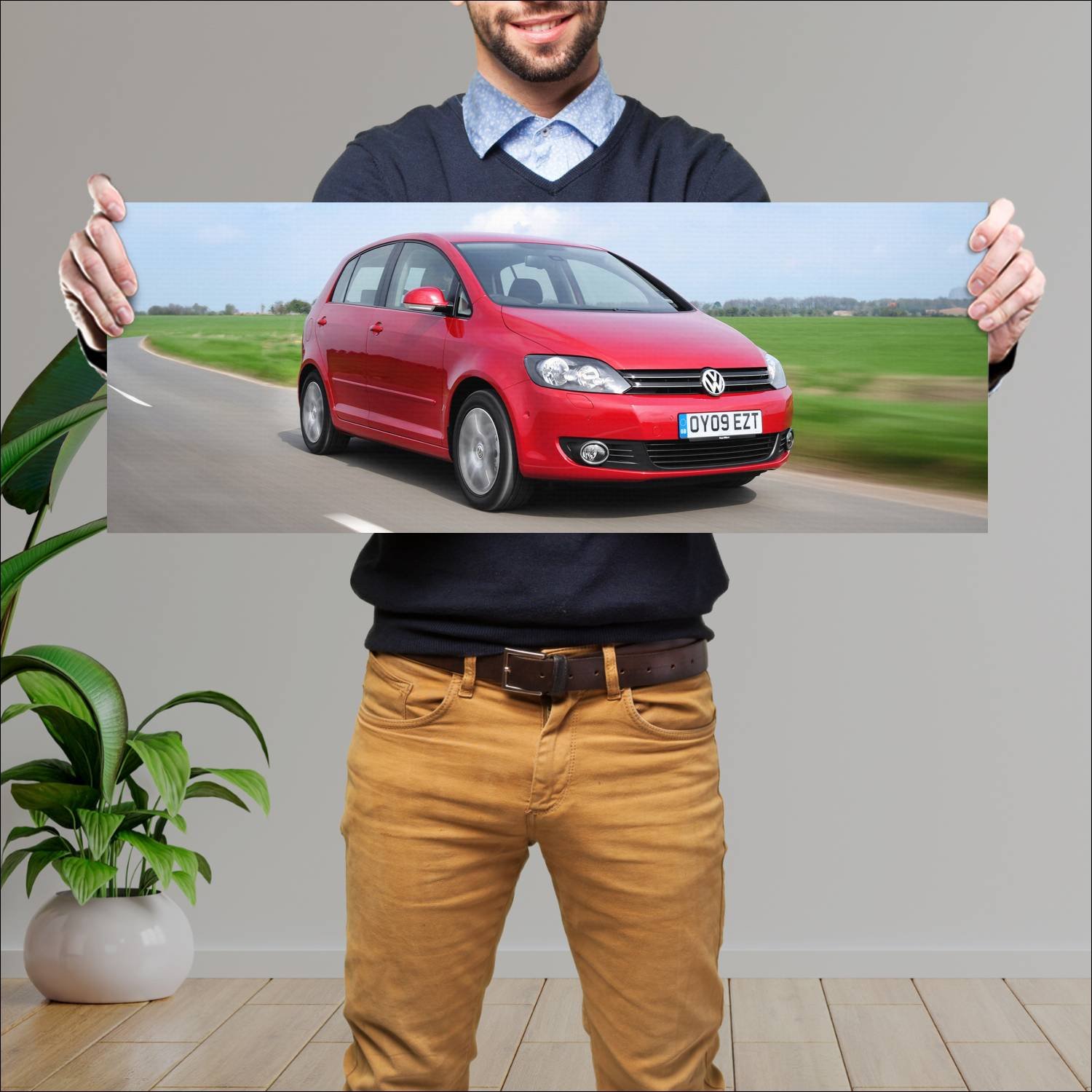 Cuadro grande 30x80cm 2009 volkswagen golf plus uk 467 Volkswagen