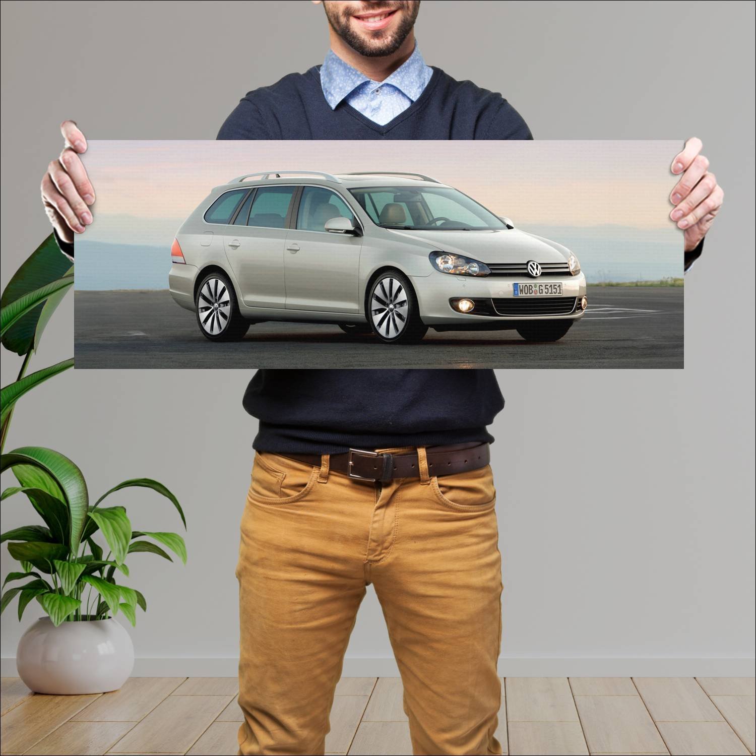 Cuadro grande 30x80cm 2009 volkswagen golf variant 476 Volkswagen