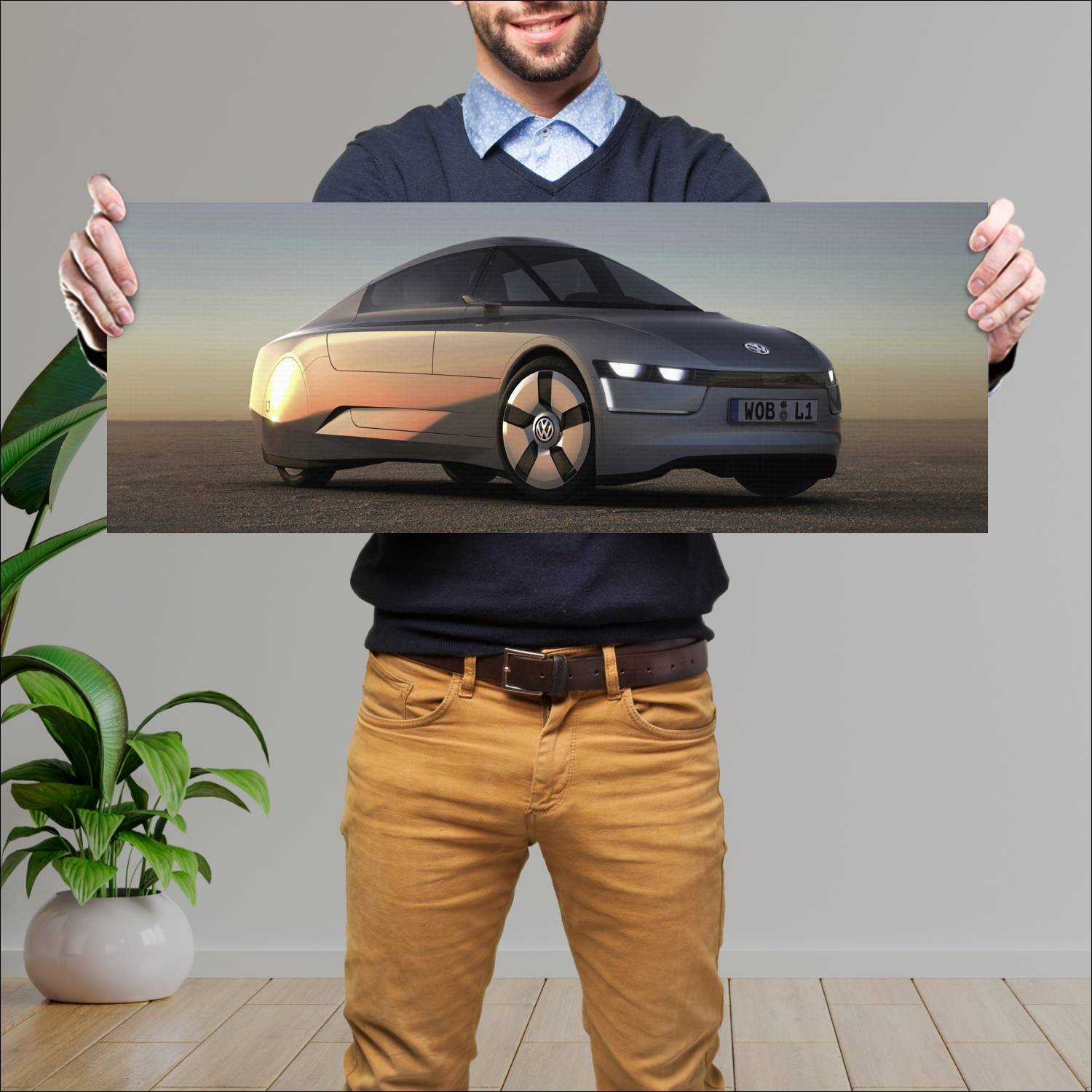 Cuadro grande 30x80cm 2009 volkswagen l1 concept 4 479 Volkswagen