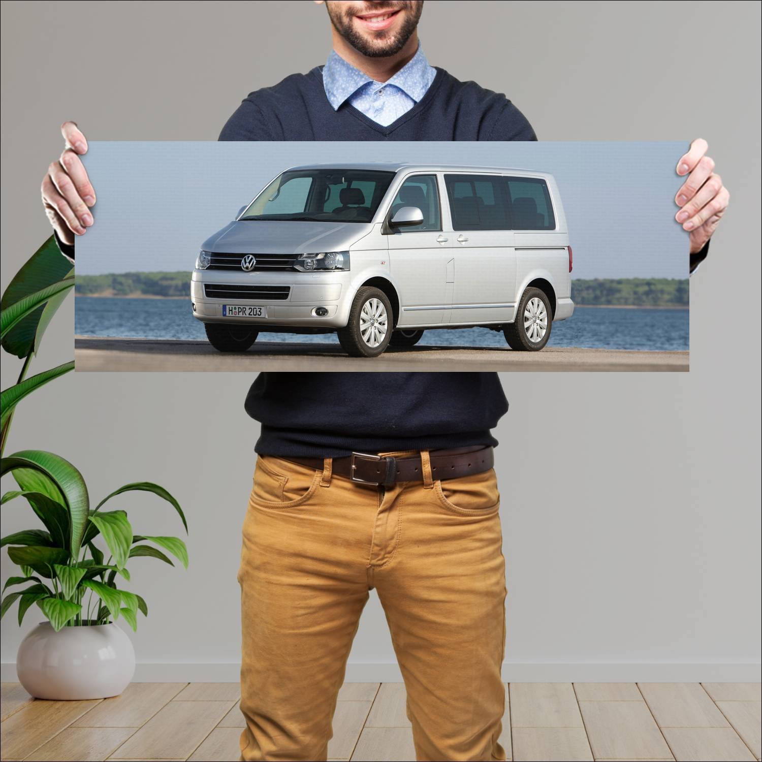 Cuadro grande 30x80cm 2009 volkswagen multivan 456 480 Volkswagen