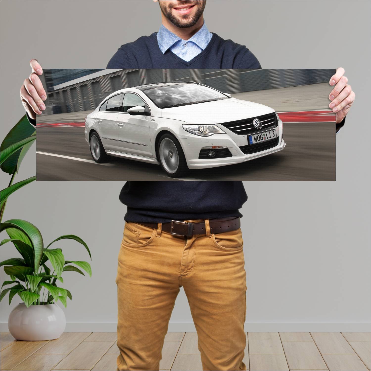 Cuadro grande 30x80cm 2009 volkswagen passat cc r 484 Volkswagen