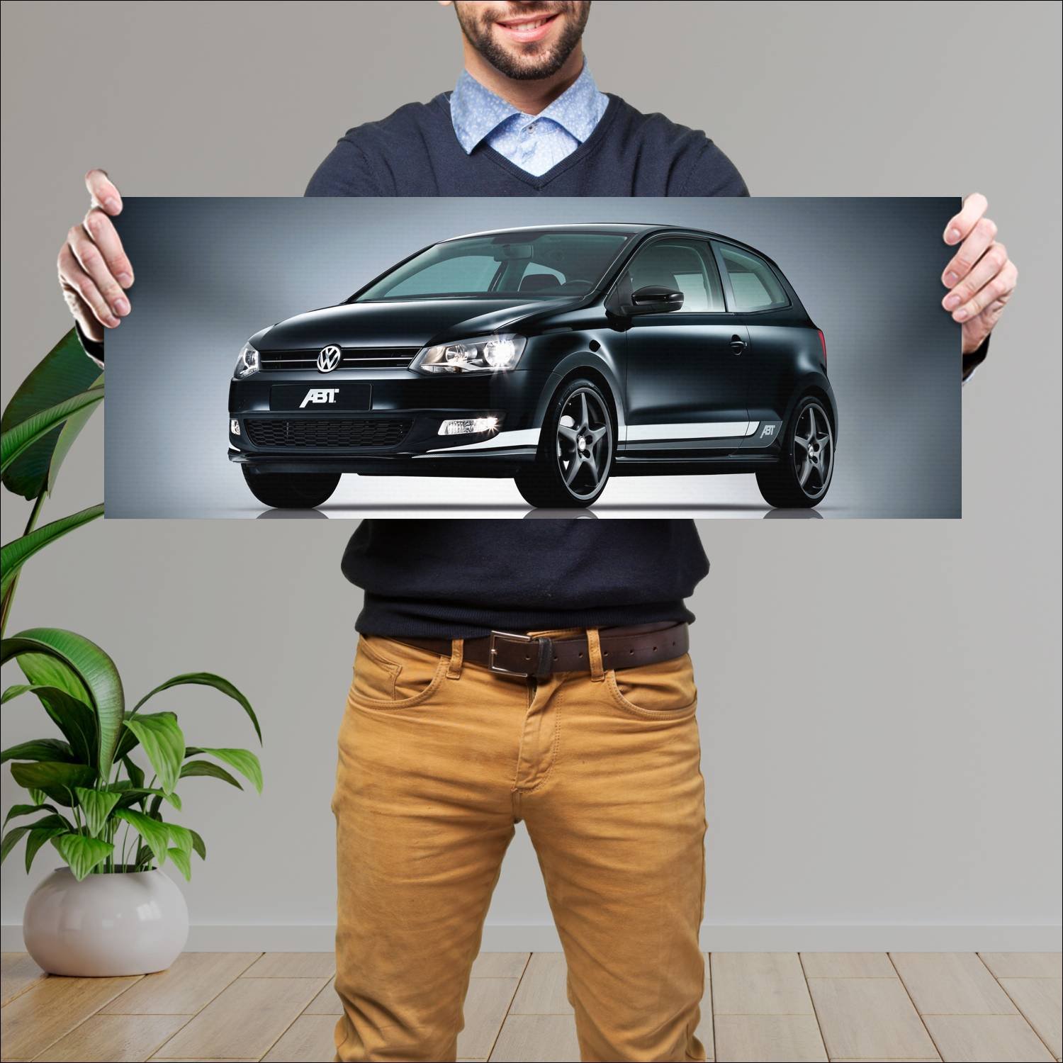 Cuadro grande 30x80cm 2009 volkswagen polo by abt 495 Volkswagen
