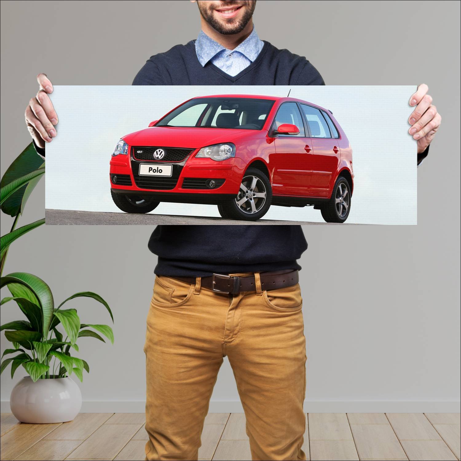 Cuadro grande 30x80cm 2009 volkswagen polo gt 5 do 498 Volkswagen