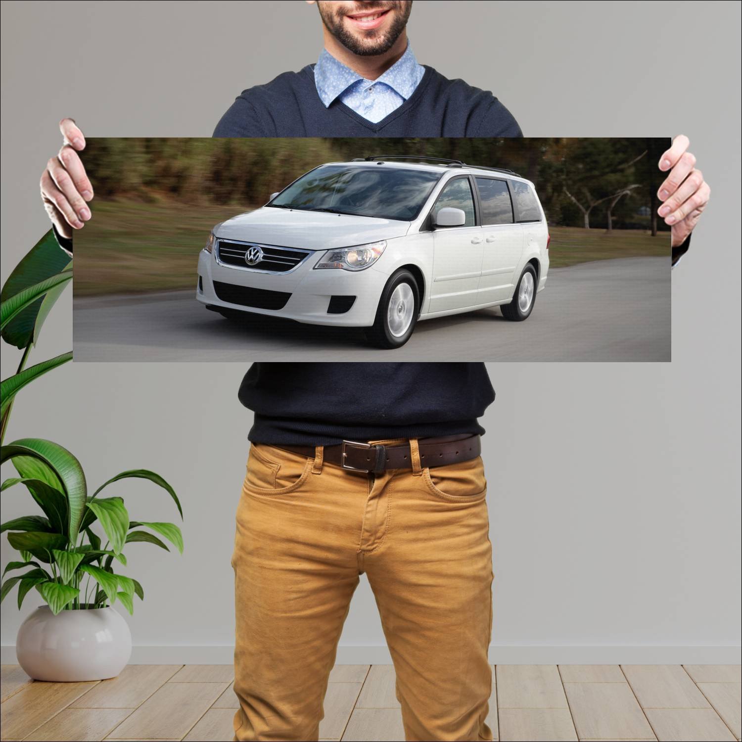 Cuadro grande 30x80cm 2009 volkswagen routan auto 500 Volkswagen