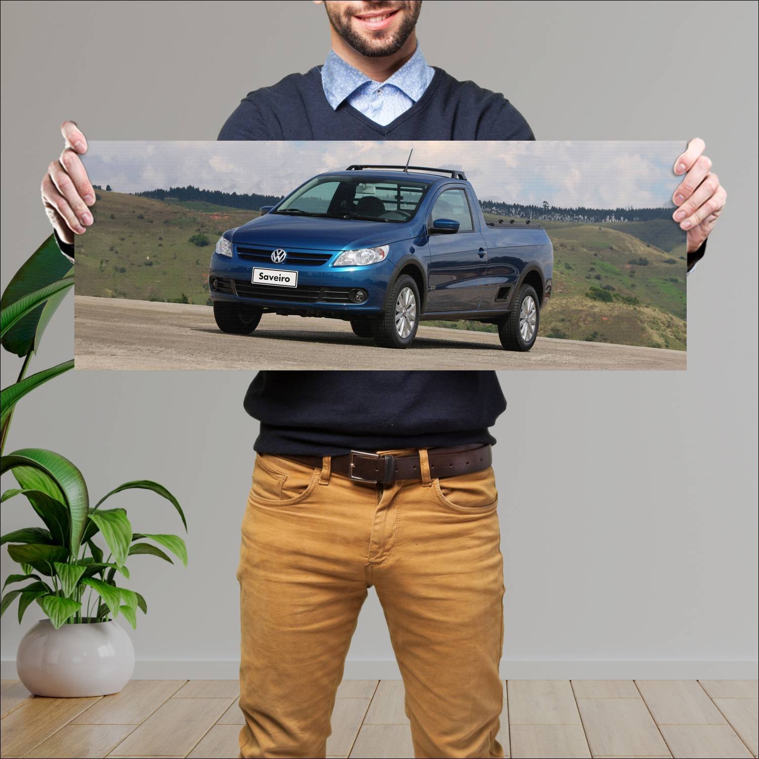 Cuadro grande 30x80cm 2009 volkswagen saveiro cs 4 505 Volkswagen