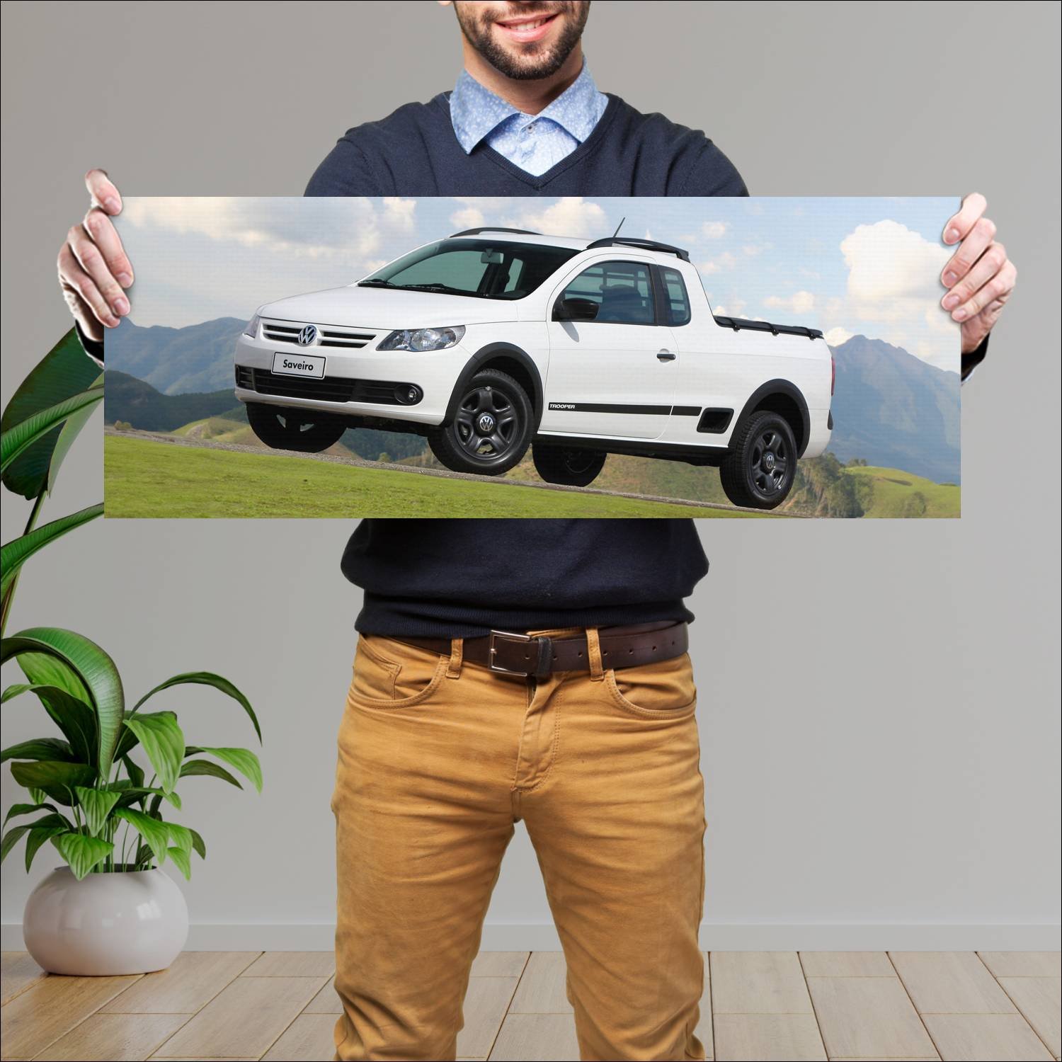 Cuadro grande 30x80cm 2009 volkswagen saveiro troo 507 Volkswagen