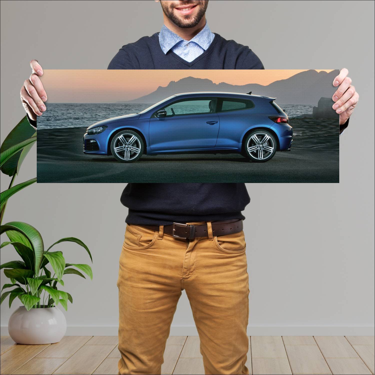 Cuadro grande 30x80cm 2009 volkswagen scirocco r 4 513 Volkswagen