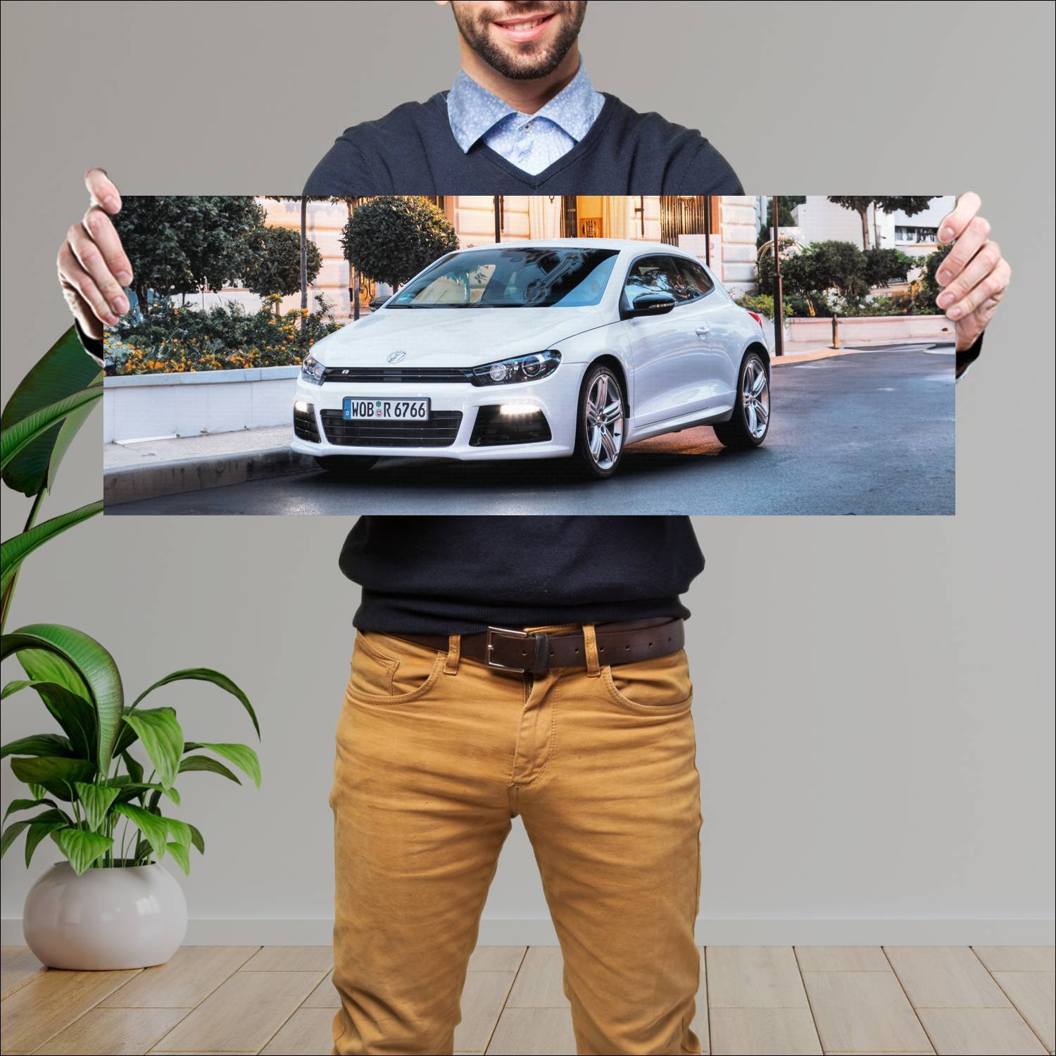 Cuadro grande 30x80cm 2009 volkswagen scirocco r 4 515 Volkswagen