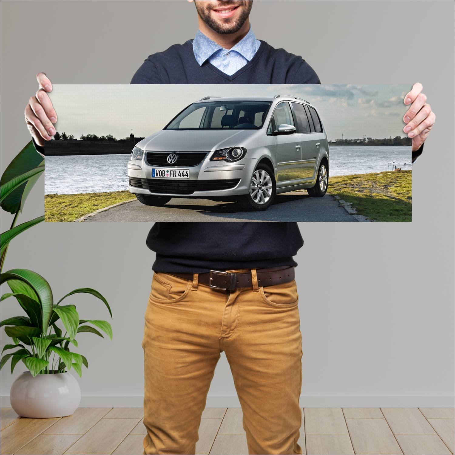 Cuadro grande 30x80cm 2009 volkswagen touran frees 523 Volkswagen
