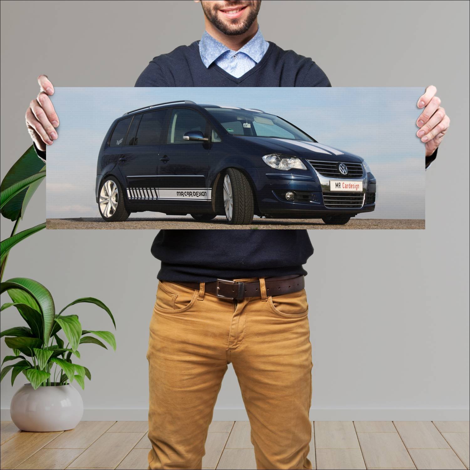 Cuadro grande 30x80cm 2009 volkswagen touran winte 524 Volkswagen