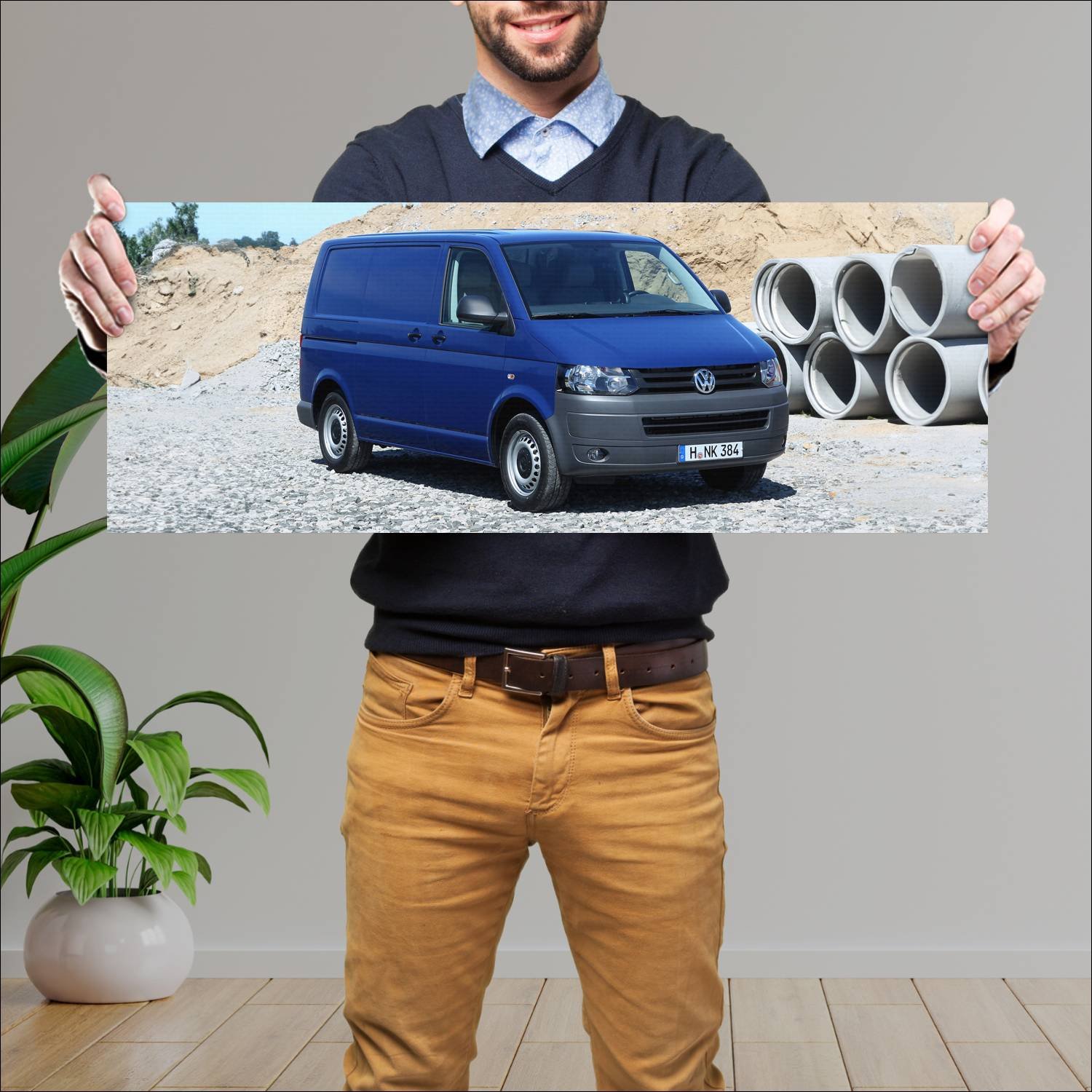 Cuadro grande 30x80cm 2009 volkswagen transporter 525 Volkswagen