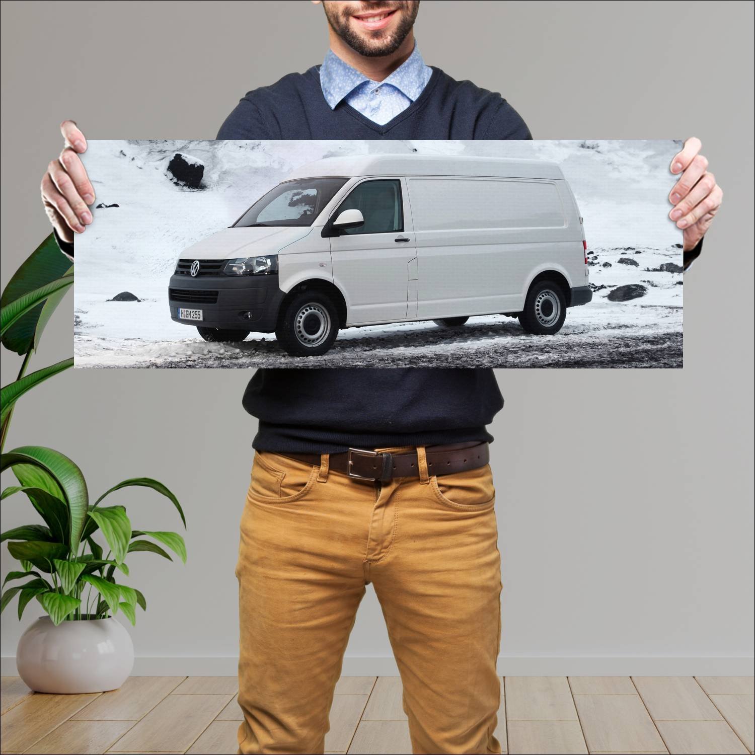 Cuadro grande 30x80cm 2009 volkswagen transporter 527 Volkswagen
