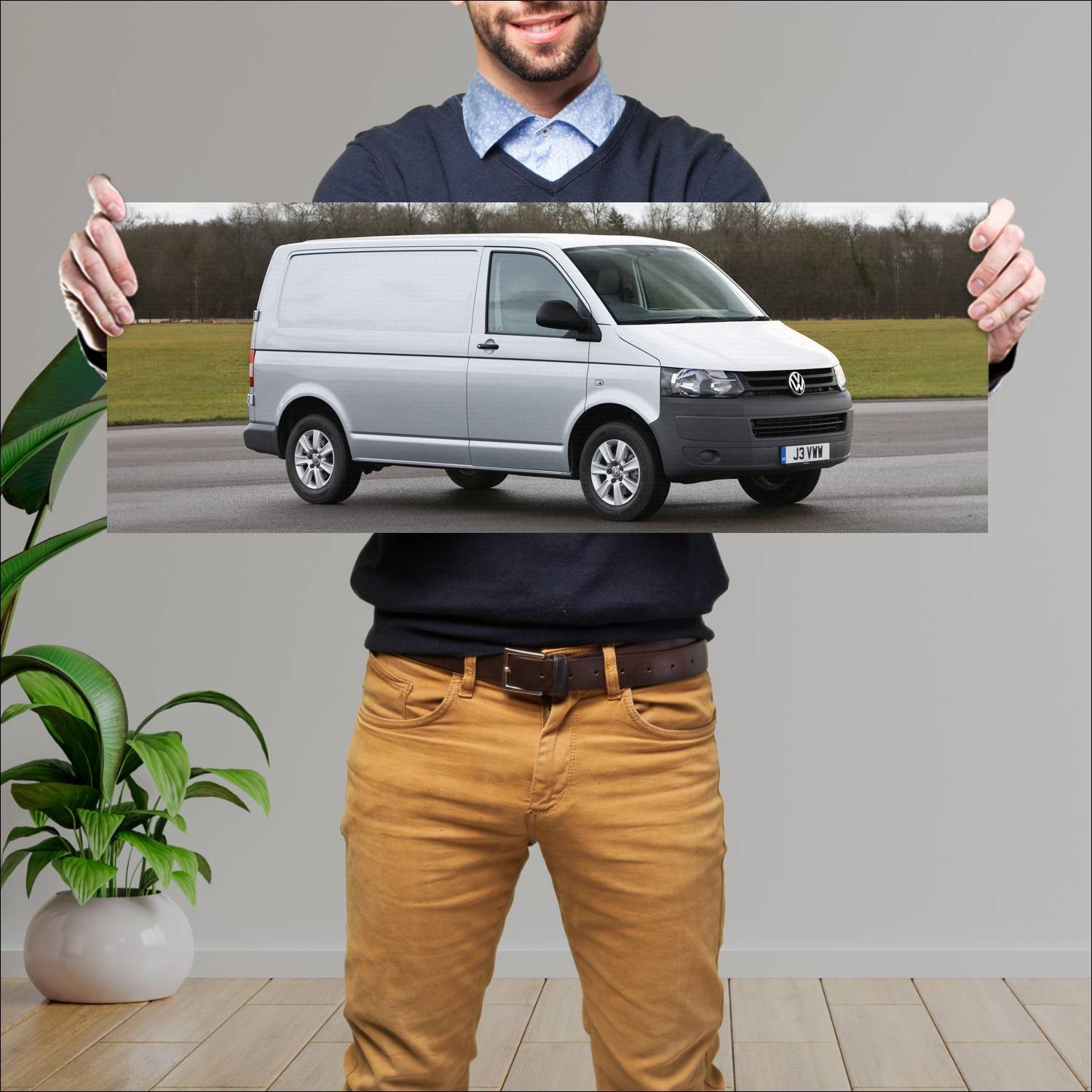 Cuadro grande 30x80cm 2009 volkswagen transporter 528 Volkswagen