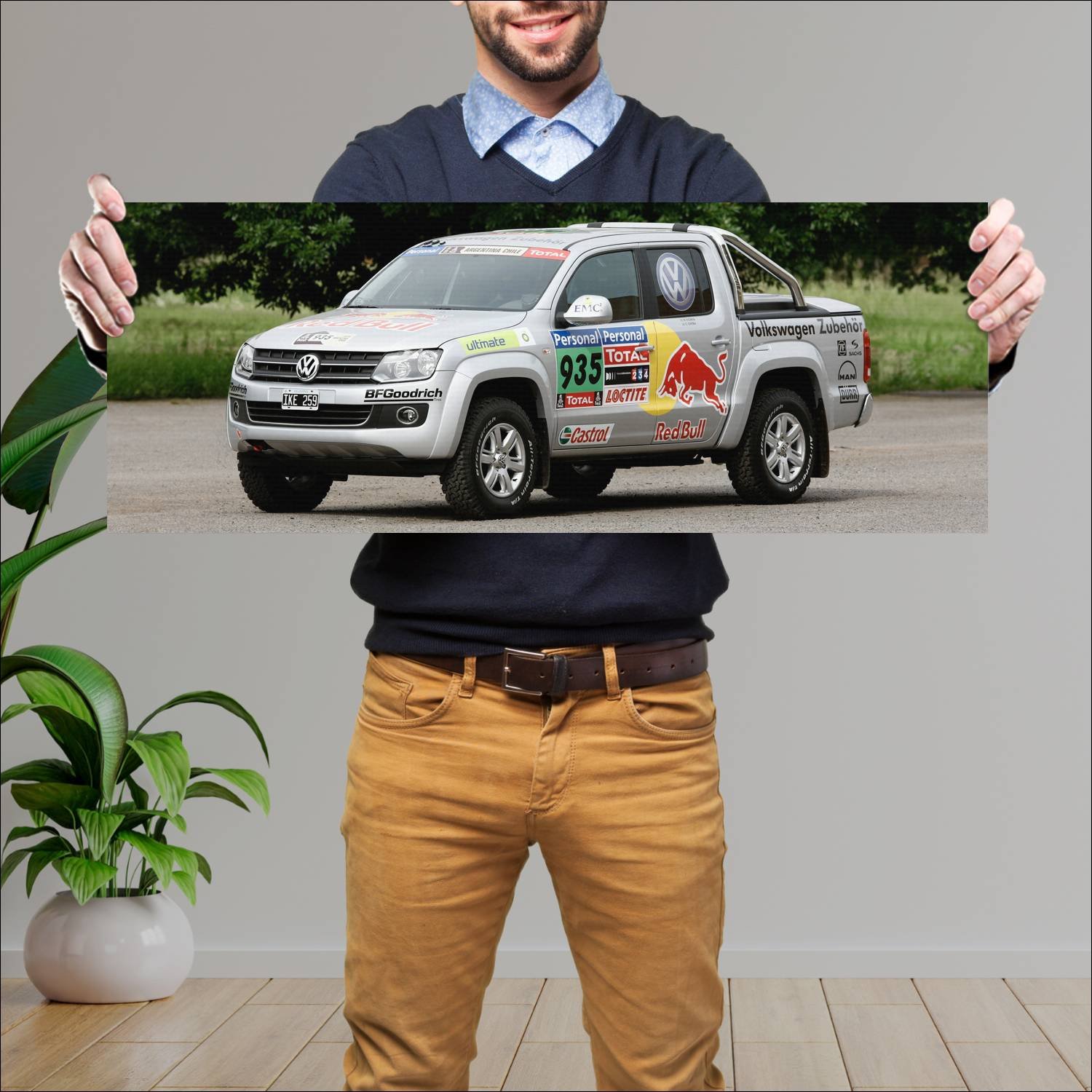 Cuadro grande 30x80cm 2010 volkswagen amarok dakar 532 Volkswagen