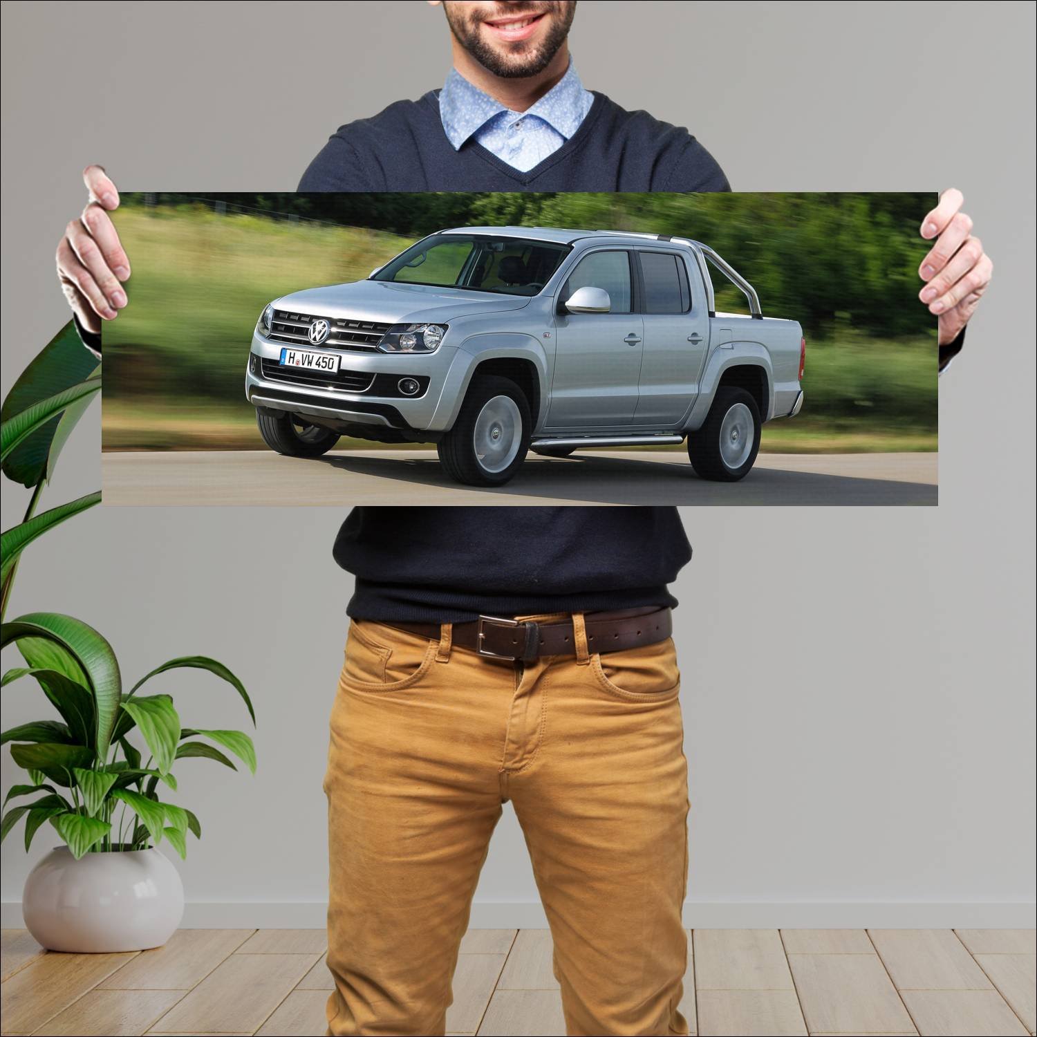 Cuadro grande 30x80cm 2010 volkswagen amarok doubl 533 Volkswagen
