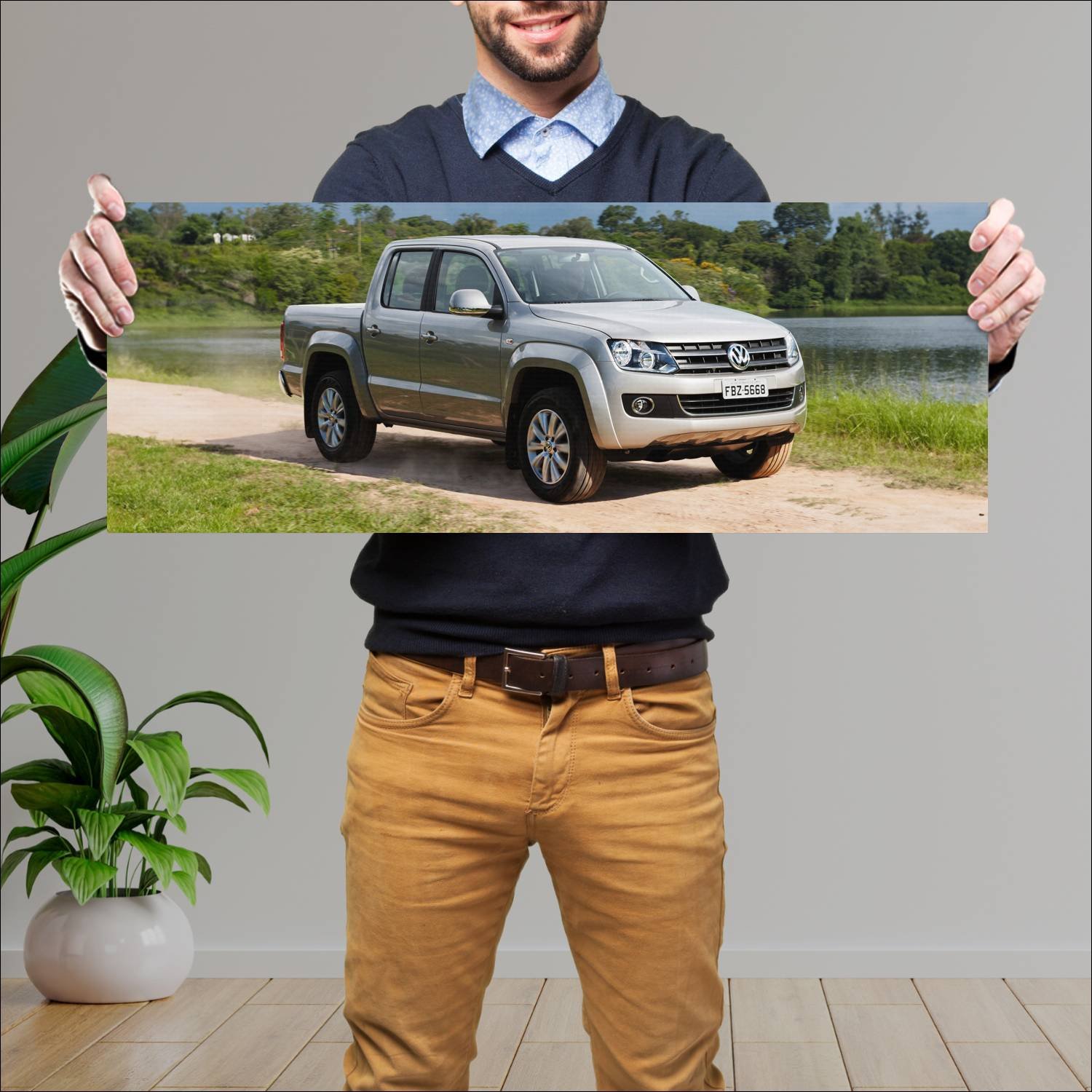 Cuadro grande 30x80cm 2010 volkswagen amarok doubl 536 Volkswagen