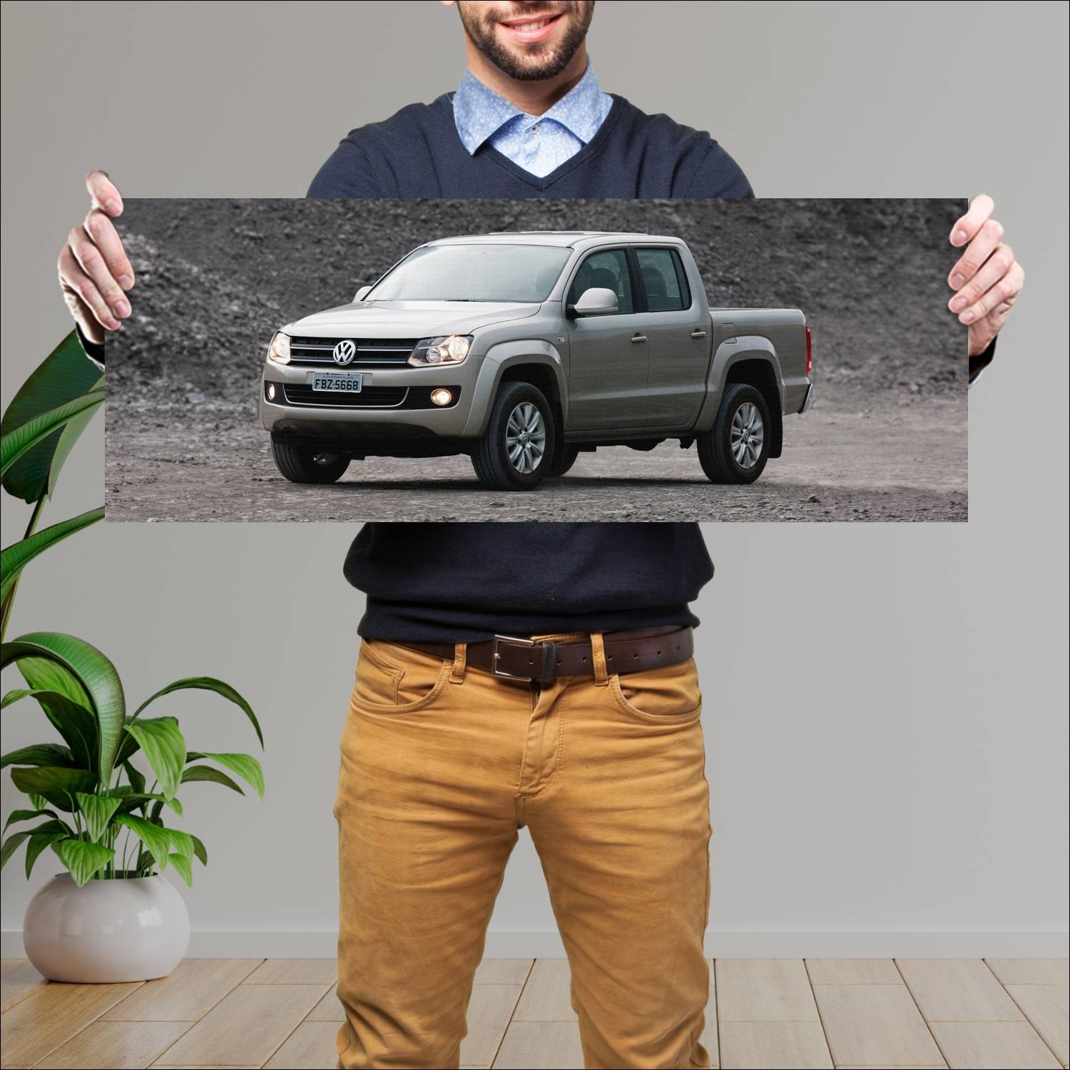 Cuadro grande 30x80cm 2010 volkswagen amarok doubl 537 Volkswagen