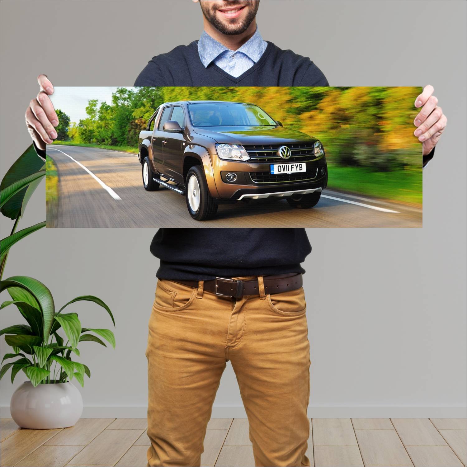 Cuadro grande 30x80cm 2010 volkswagen amarok doubl 539 Volkswagen