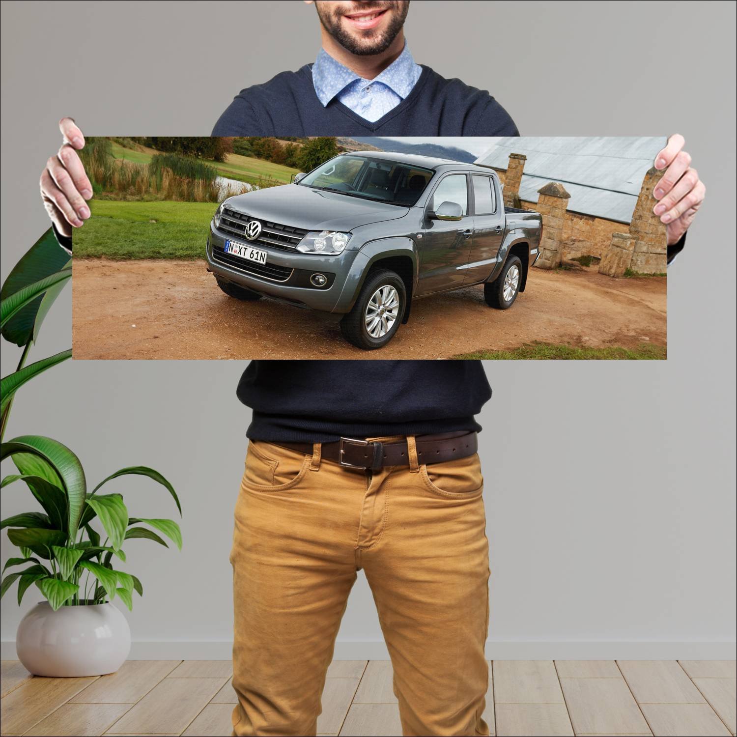 Cuadro grande 30x80cm 2010 volkswagen amarok dual 543 Volkswagen