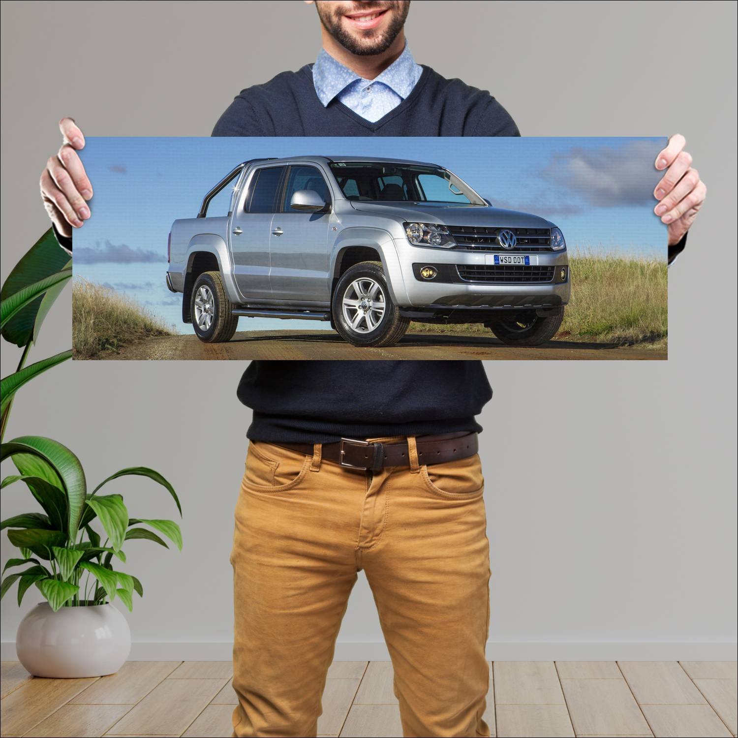 Cuadro grande 30x80cm 2010 volkswagen amarok dual 544 Volkswagen