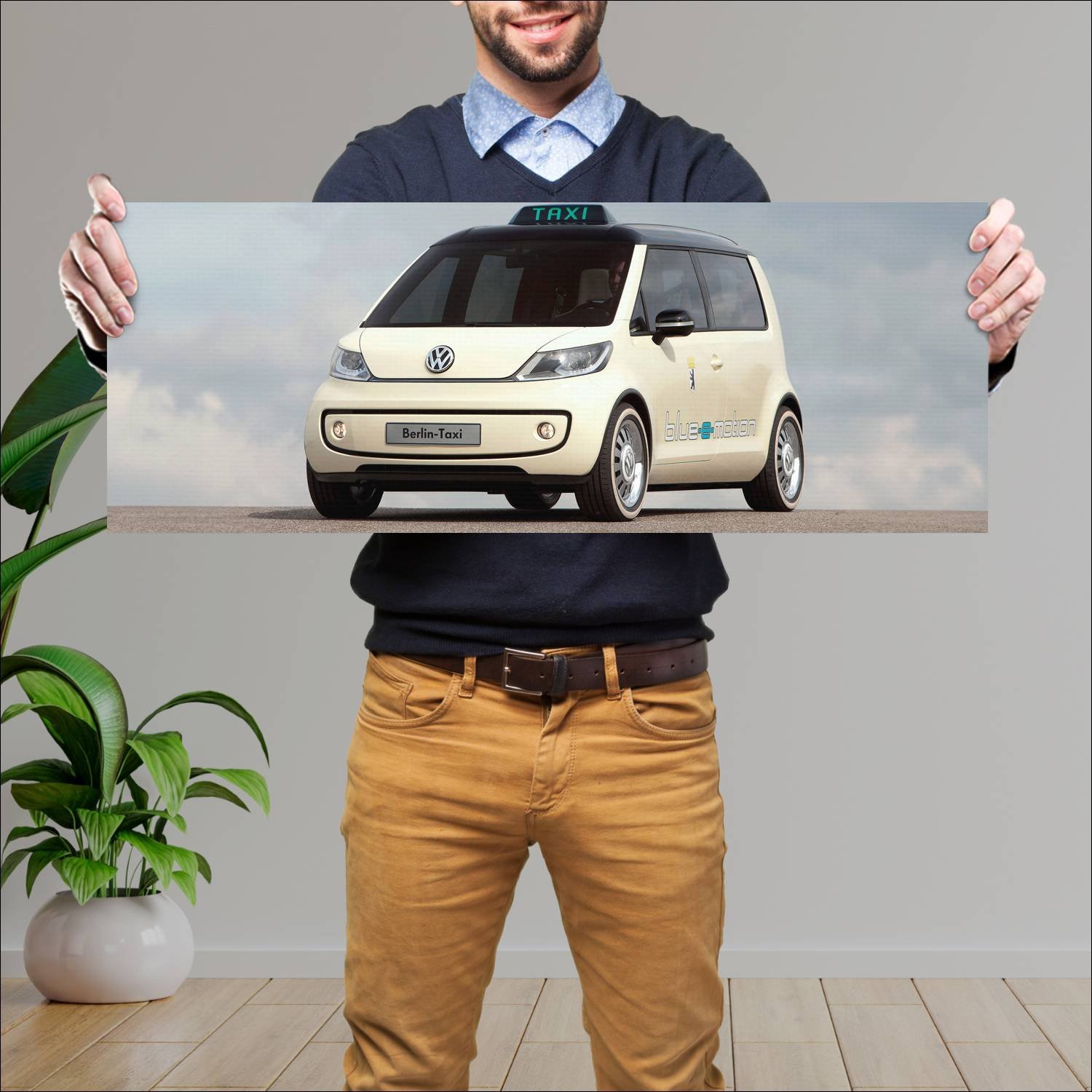 Cuadro grande 30x80cm 2010 volkswagen berlin taxi 546 Volkswagen