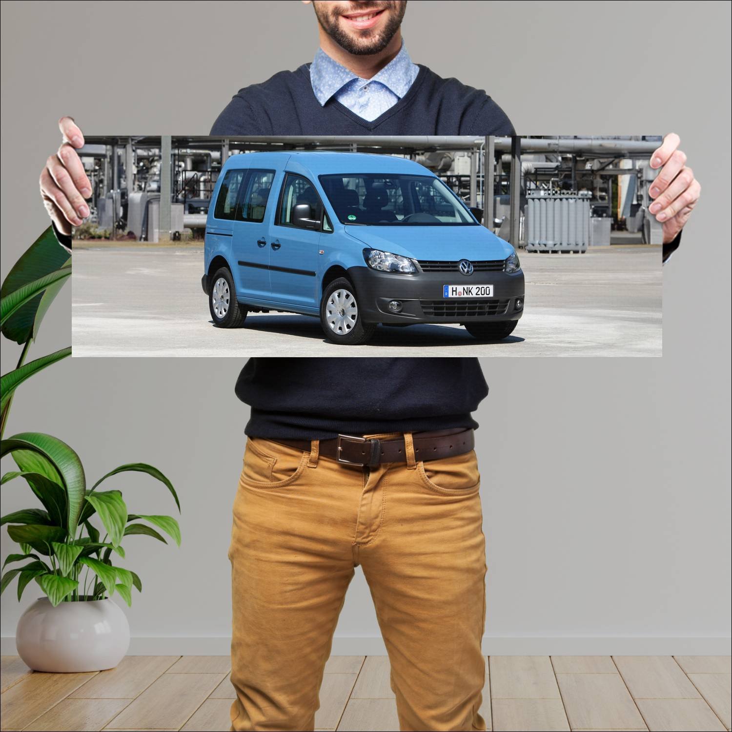Cuadro grande 30x80cm 2010 volkswagen caddy auto 548 Volkswagen