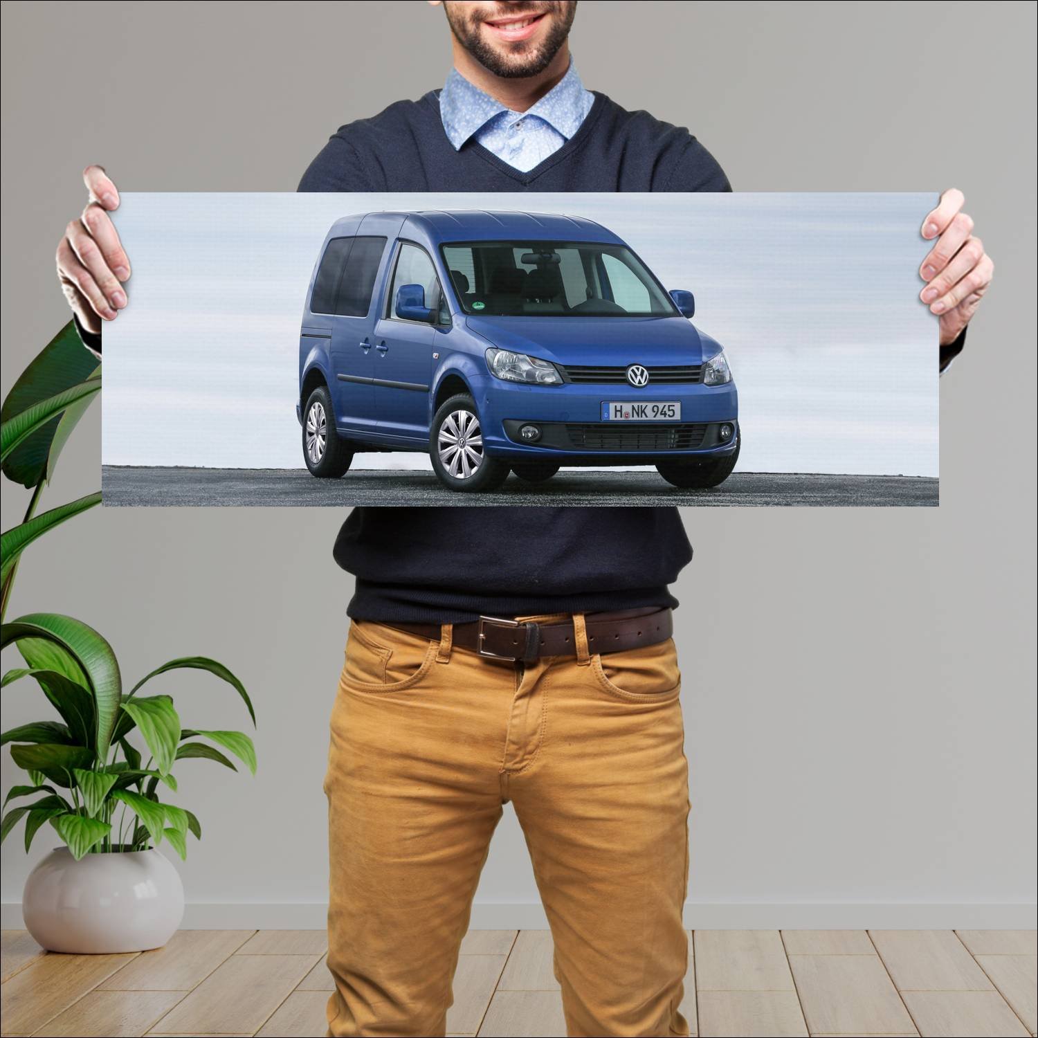 Cuadro grande 30x80cm 2010 volkswagen caddy auto 549 Volkswagen