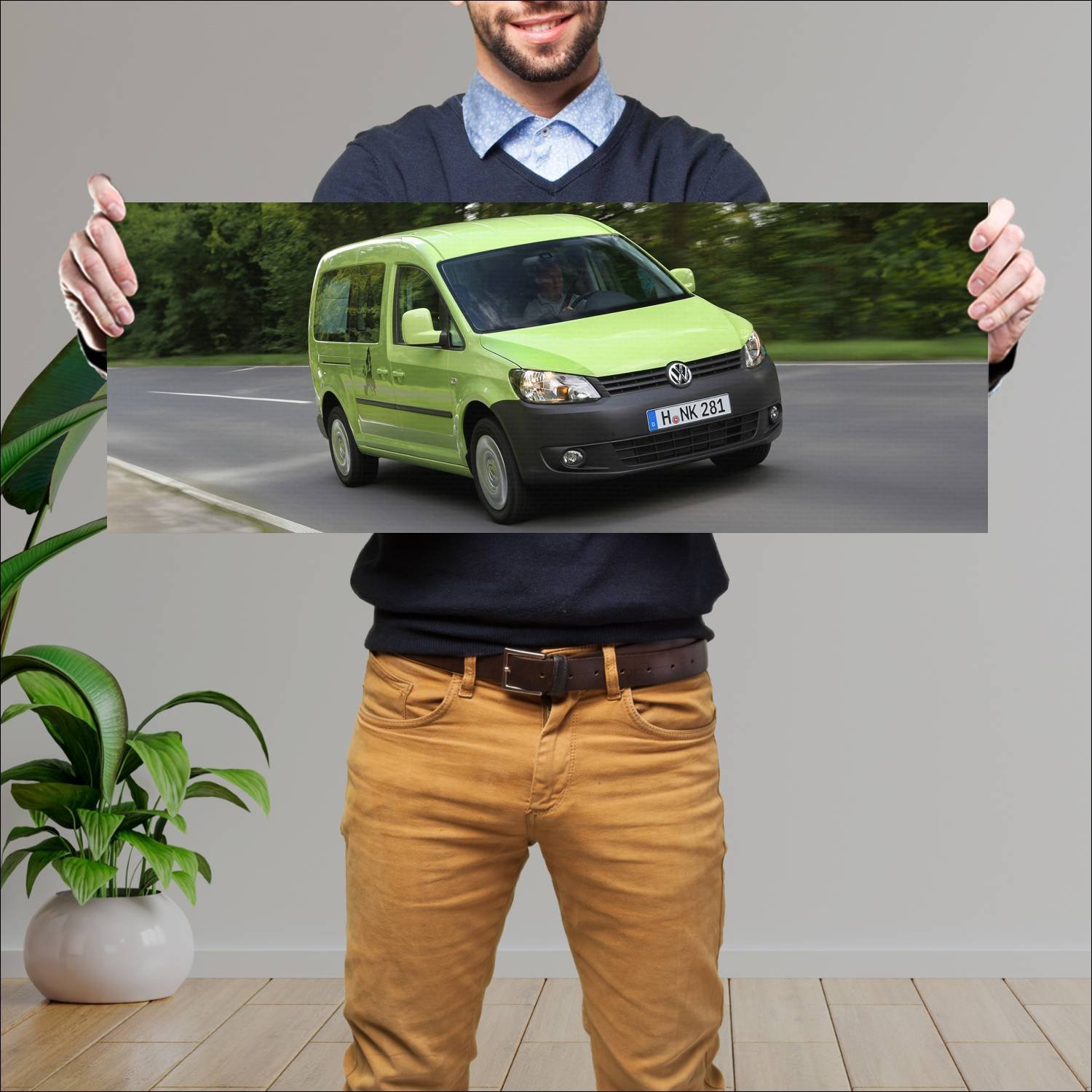 Cuadro grande 30x80cm 2010 volkswagen caddy maxi t 554 Volkswagen