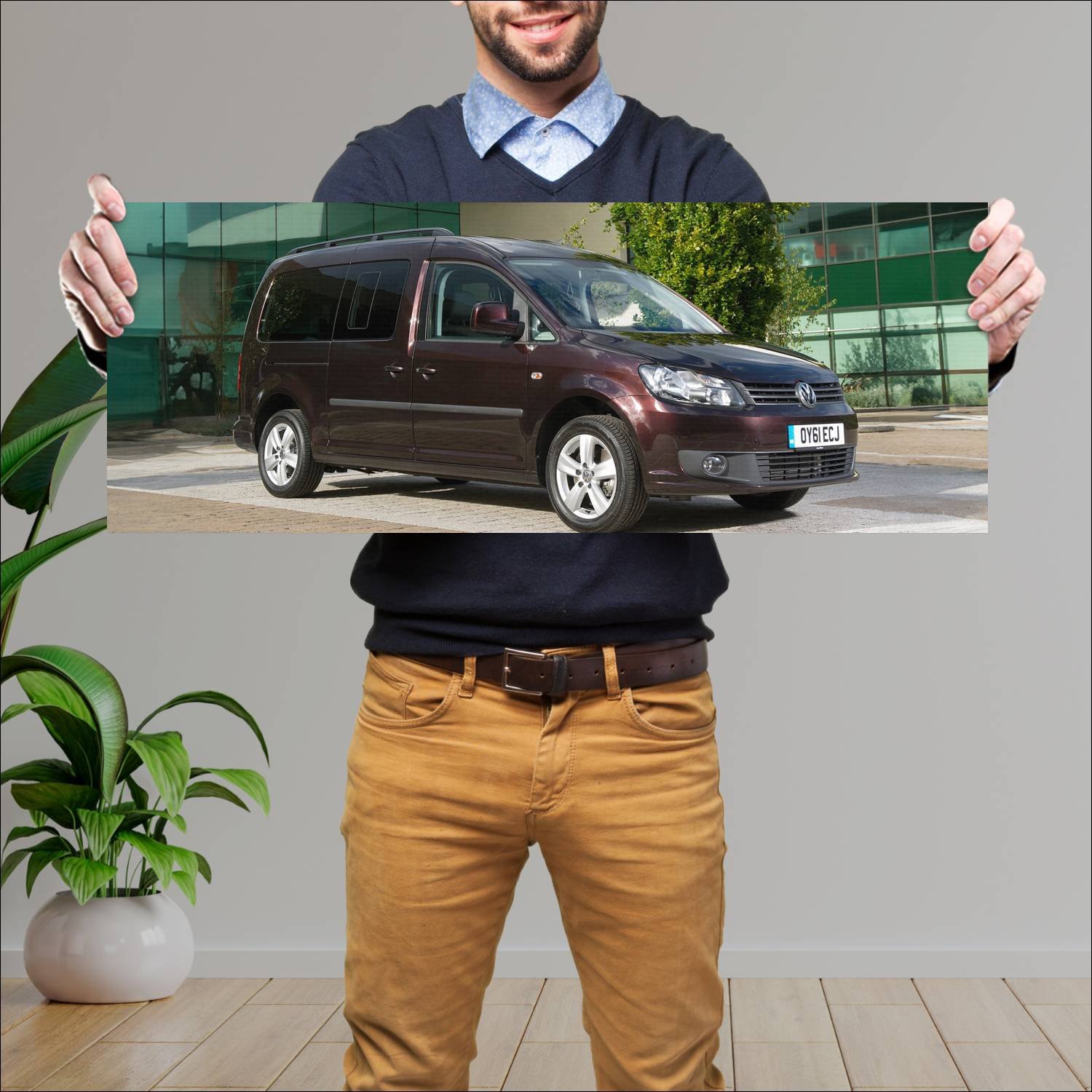 Cuadro grande 30x80cm 2010 volkswagen caddy maxi u 555 Volkswagen