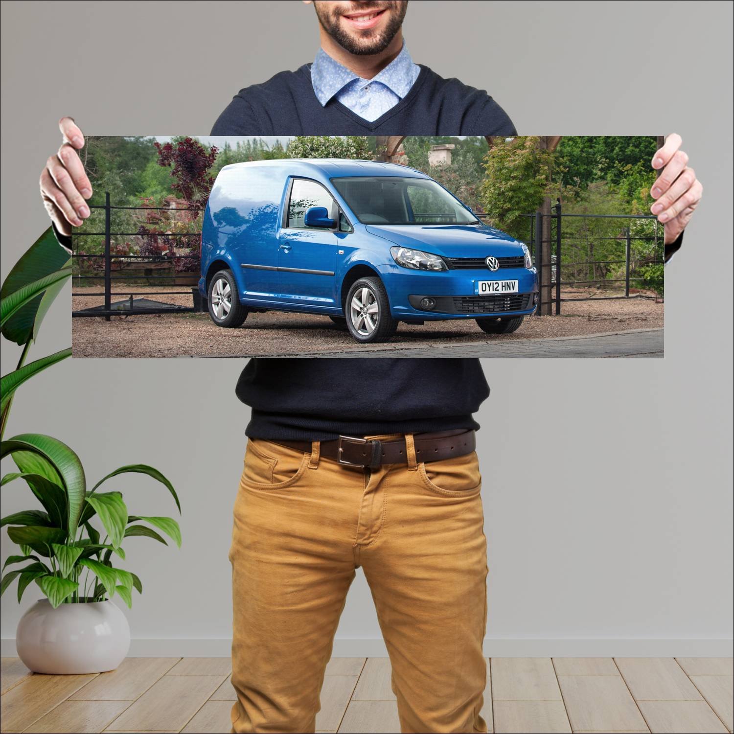 Cuadro grande 30x80cm 2010 volkswagen caddy panel 558 Volkswagen
