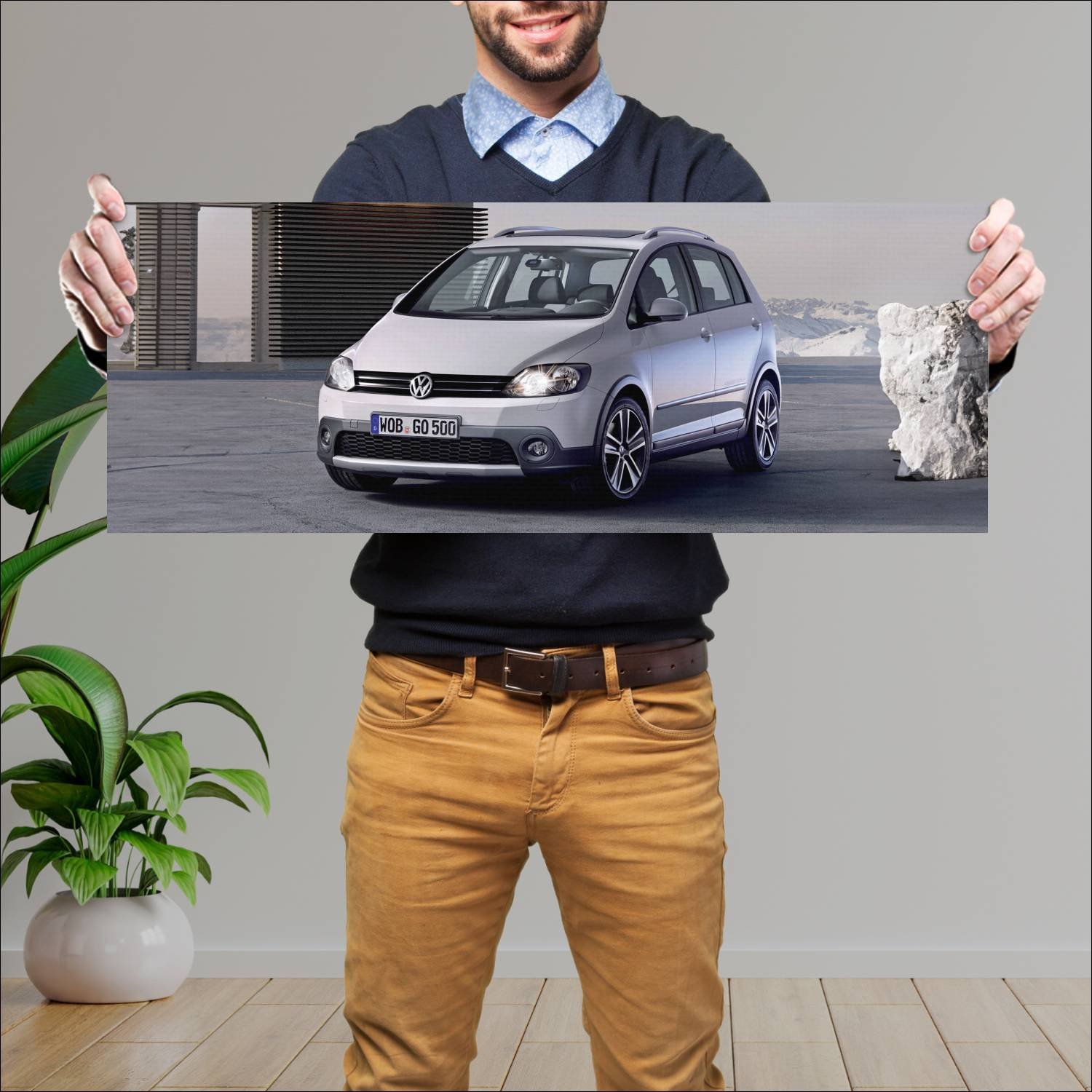 Cuadro grande 30x80cm 2010 volkswagen cross golf 4 561 Volkswagen
