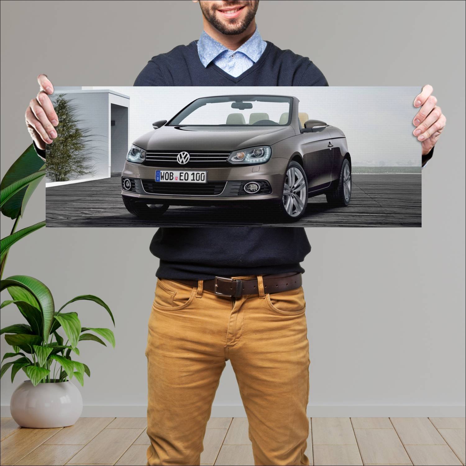 Cuadro grande 30x80cm 2010 volkswagen eos auto 565 Volkswagen