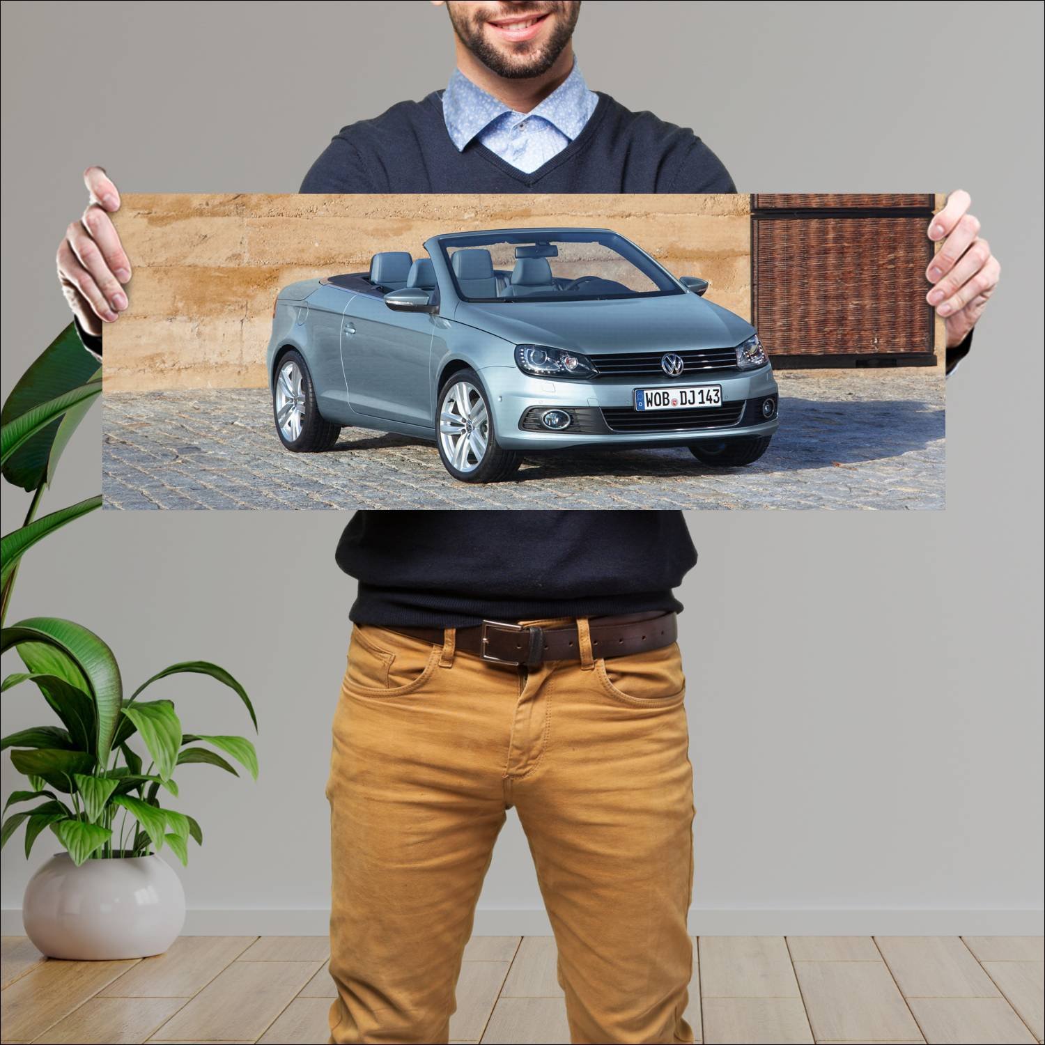 Cuadro grande 30x80cm 2010 volkswagen eos auto 566 Volkswagen