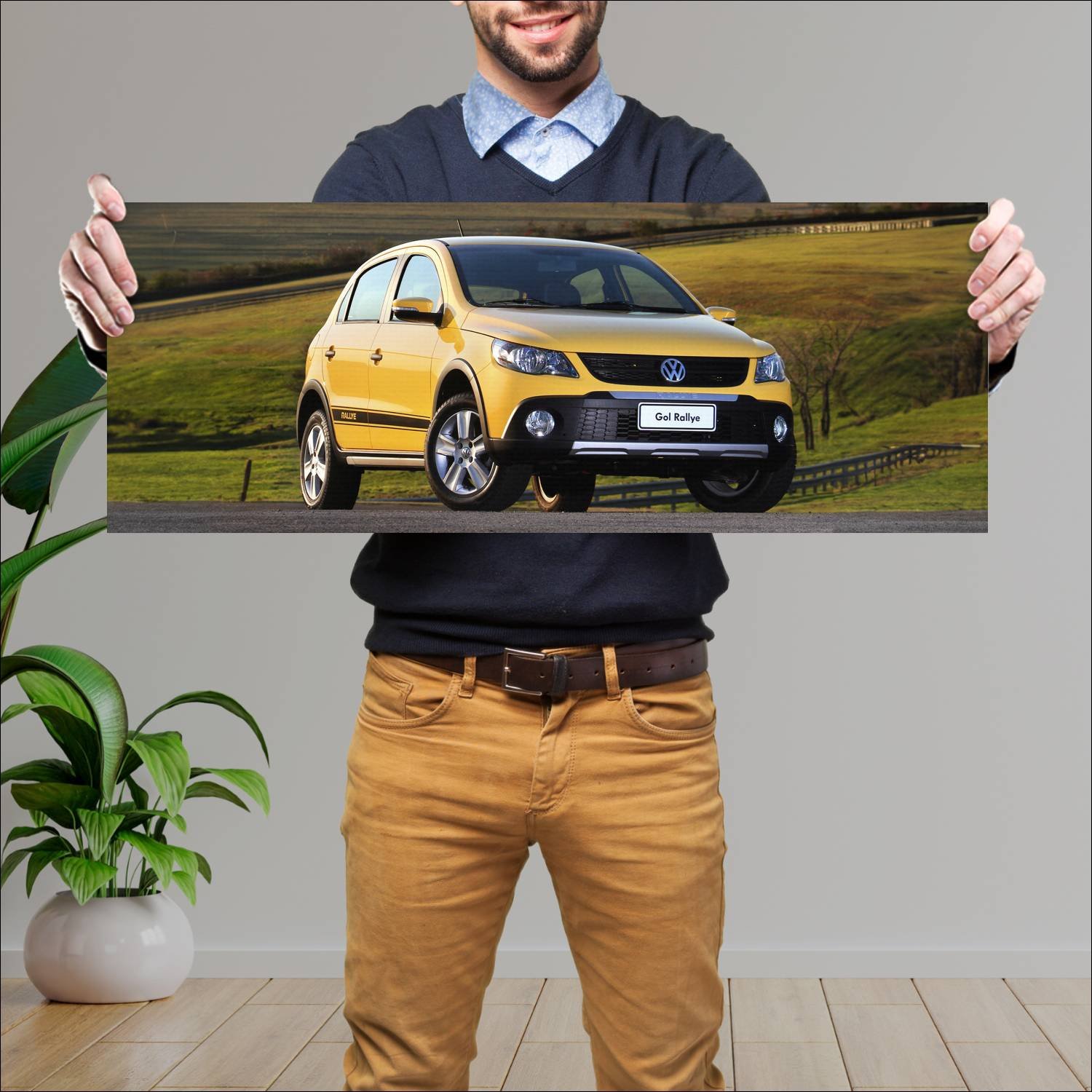 Cuadro grande 30x80cm 2010 volkswagen gol rallye 4 568 Volkswagen