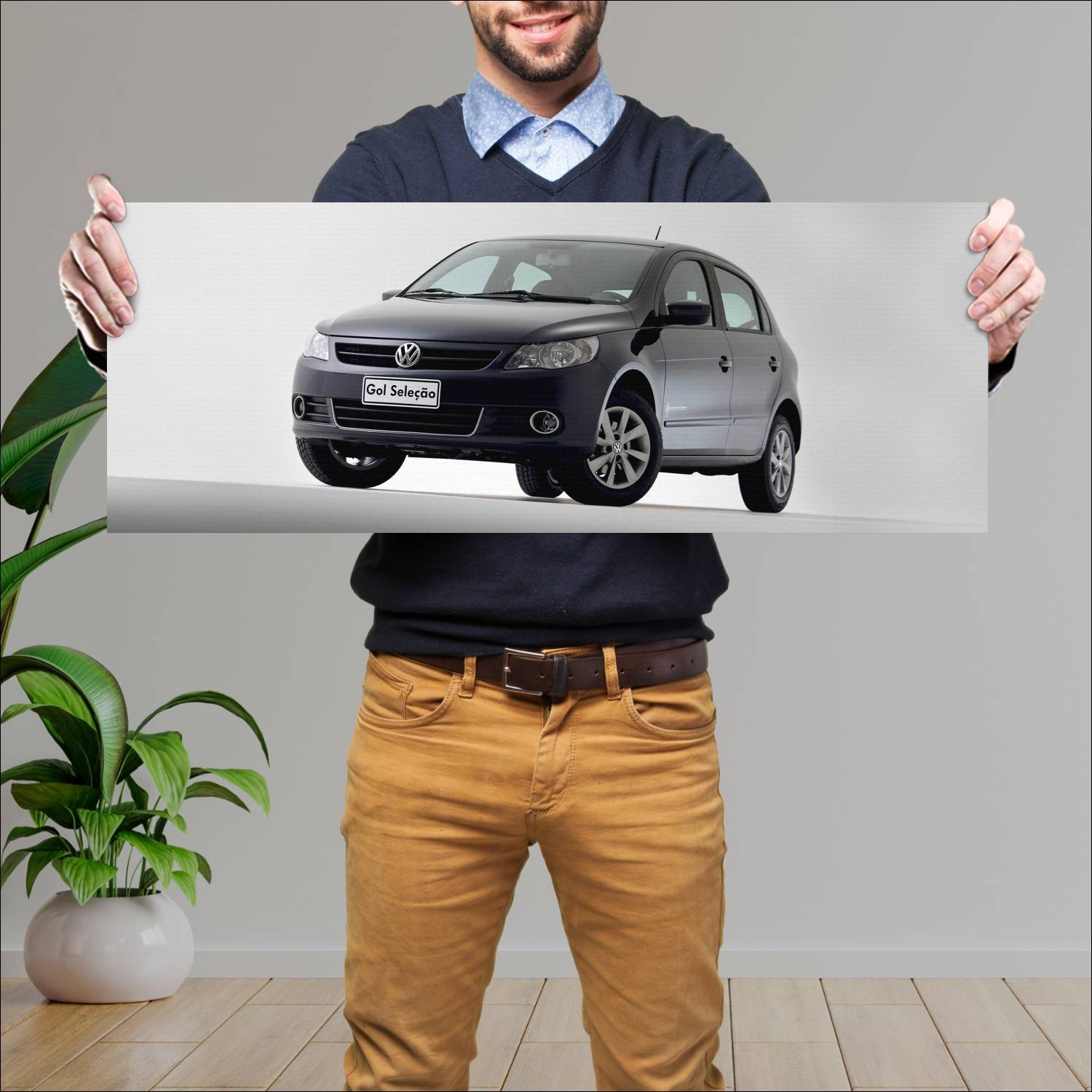Cuadro grande 30x80cm 2010 volkswagen gol selecao 569 Volkswagen