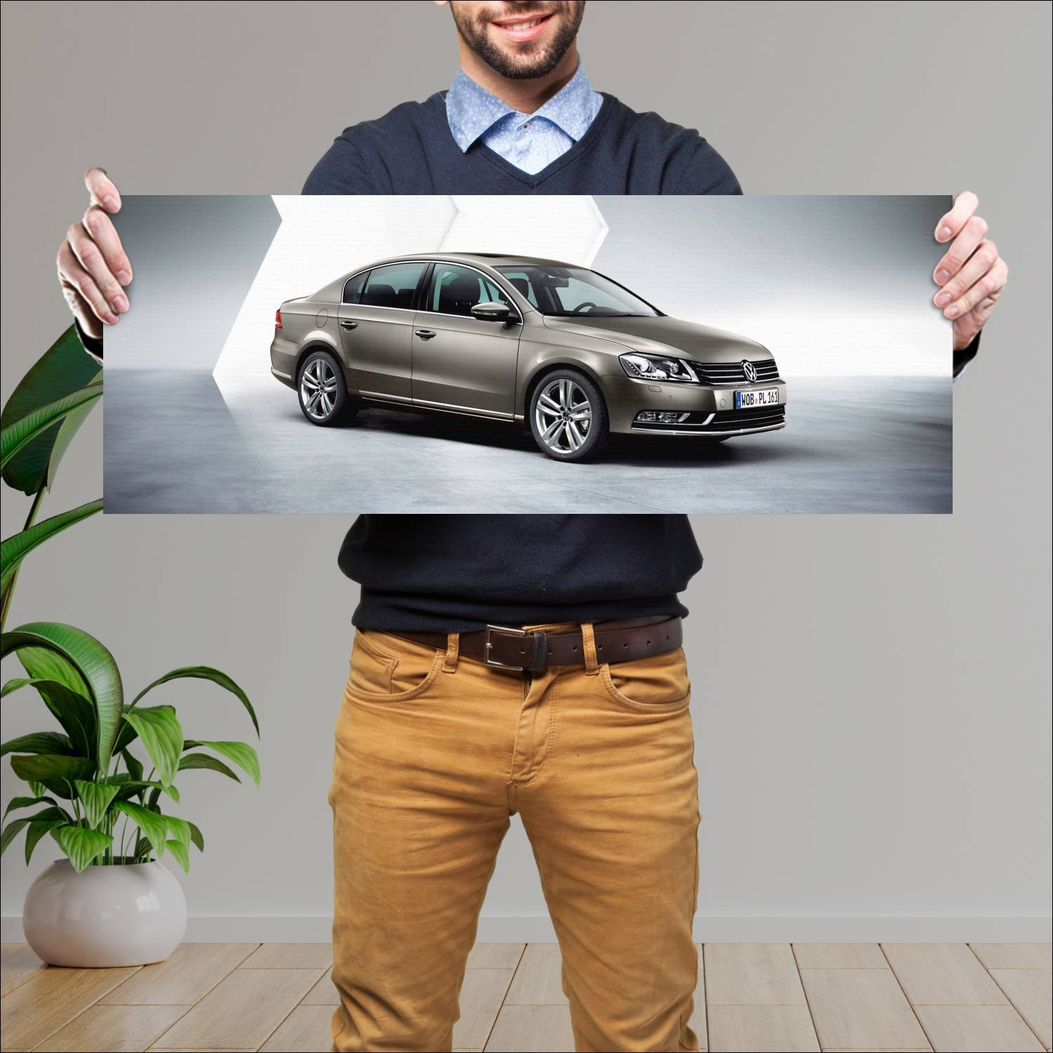 Cuadro grande 30x80cm 2010 volkswagen passat auto 590 Volkswagen