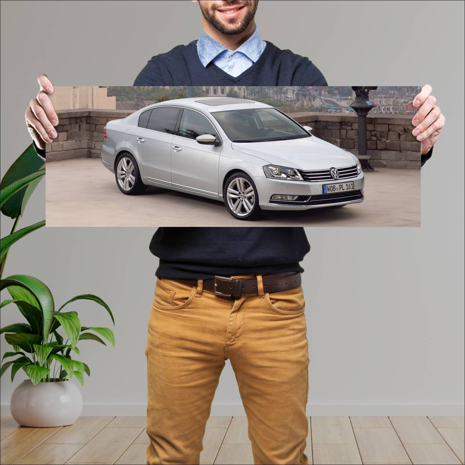Cuadro grande 30x80cm 2010 volkswagen passat auto 591 Volkswagen