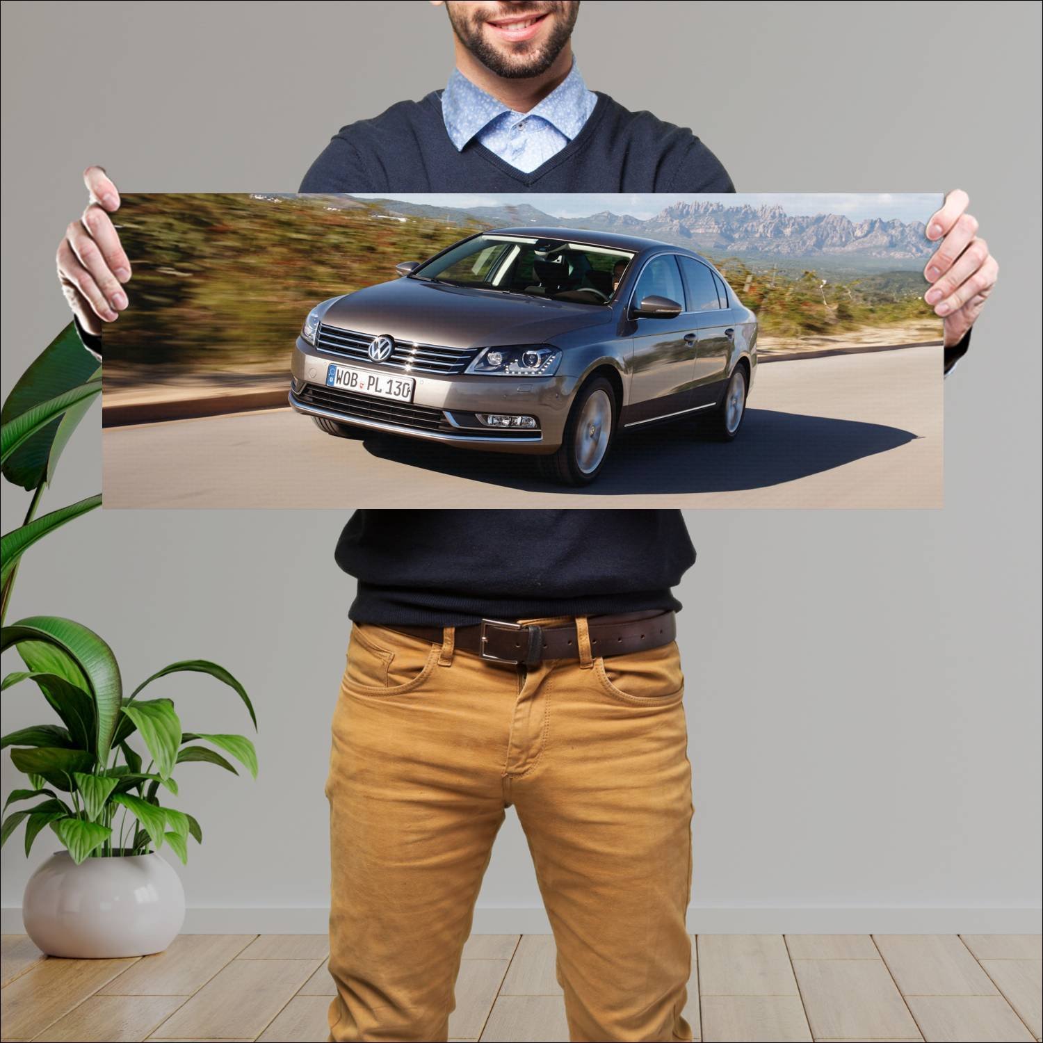 Cuadro grande 30x80cm 2010 volkswagen passat auto 593 Volkswagen