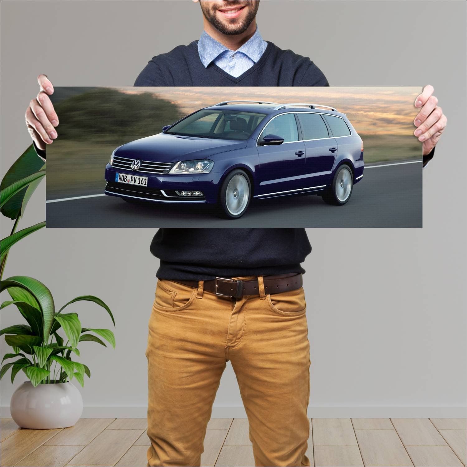 Cuadro grande 30x80cm 2010 volkswagen passat varia 597 Volkswagen
