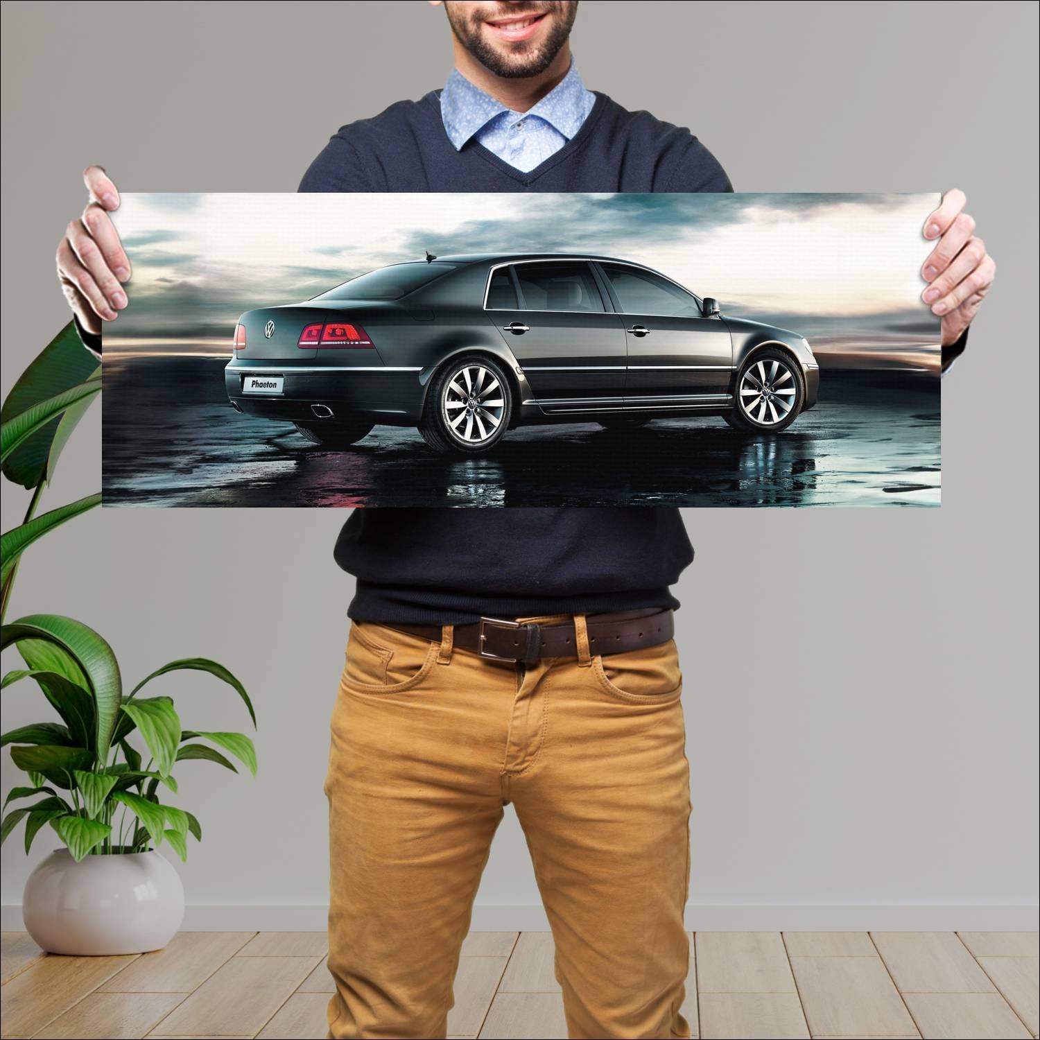 Cuadro grande 30x80cm 2010 volkswagen phaeton Volkswagen
